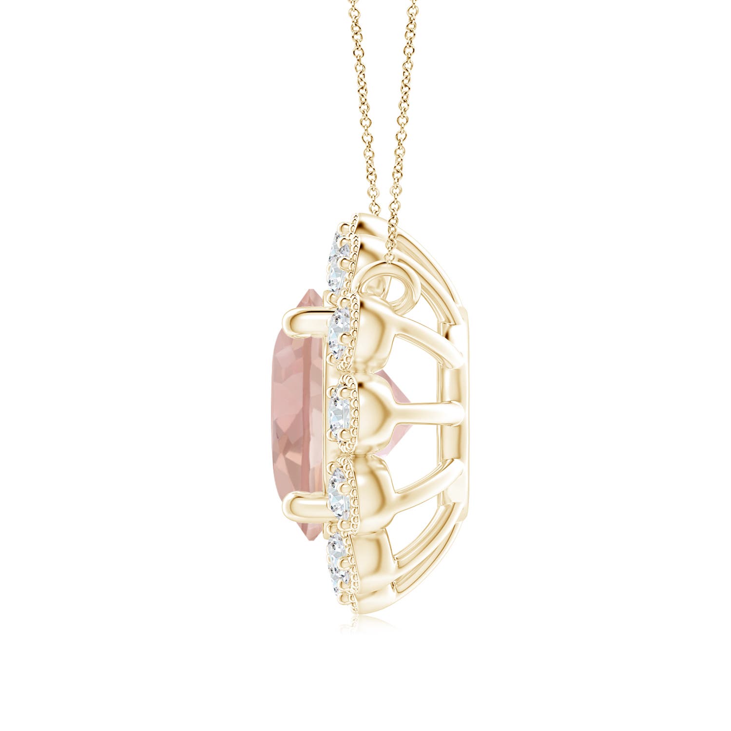 AAA - Morganite / 1.22 CT / 14 KT Yellow Gold