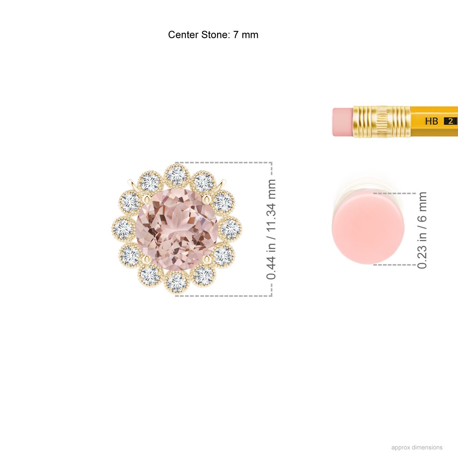 AAA - Morganite / 1.22 CT / 14 KT Yellow Gold