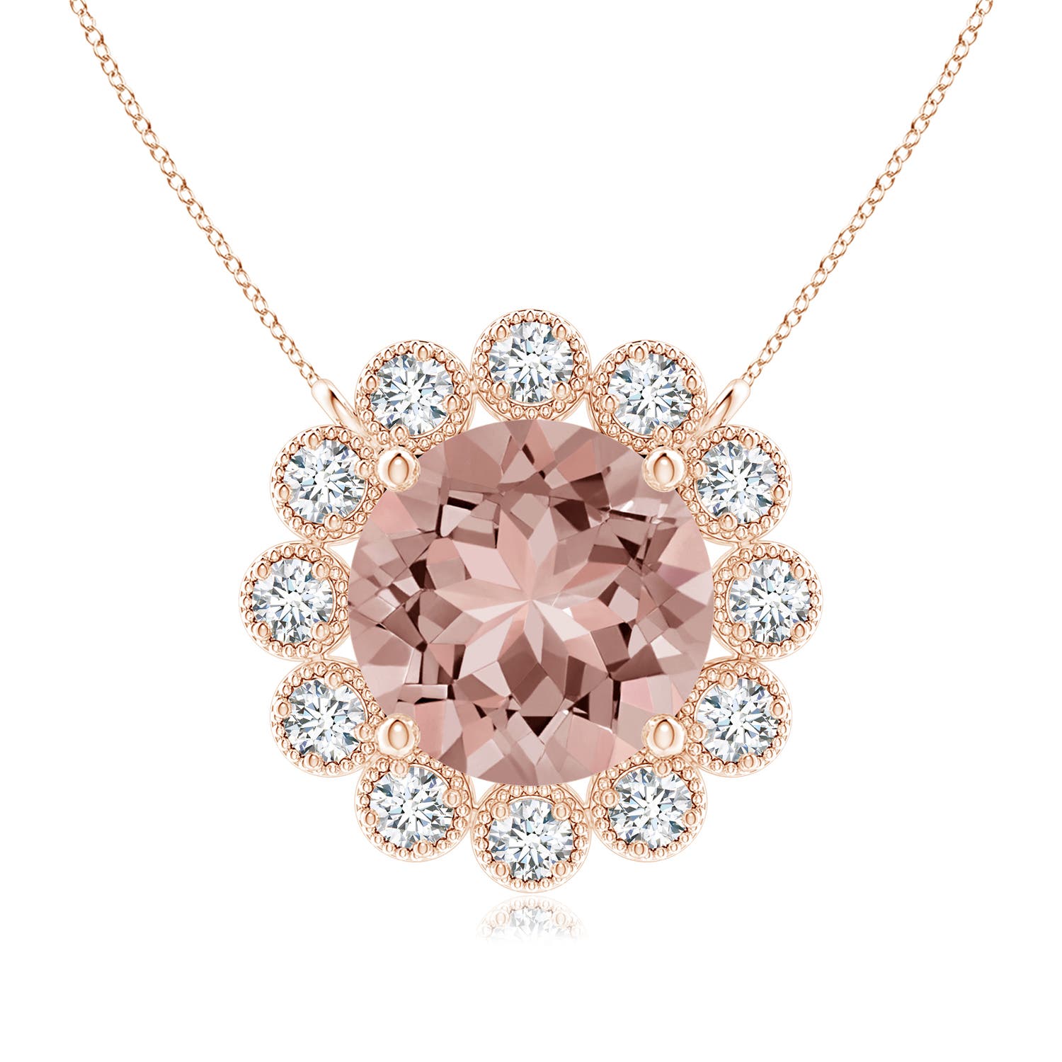 AAAA - Morganite / 1.22 CT / 14 KT Rose Gold