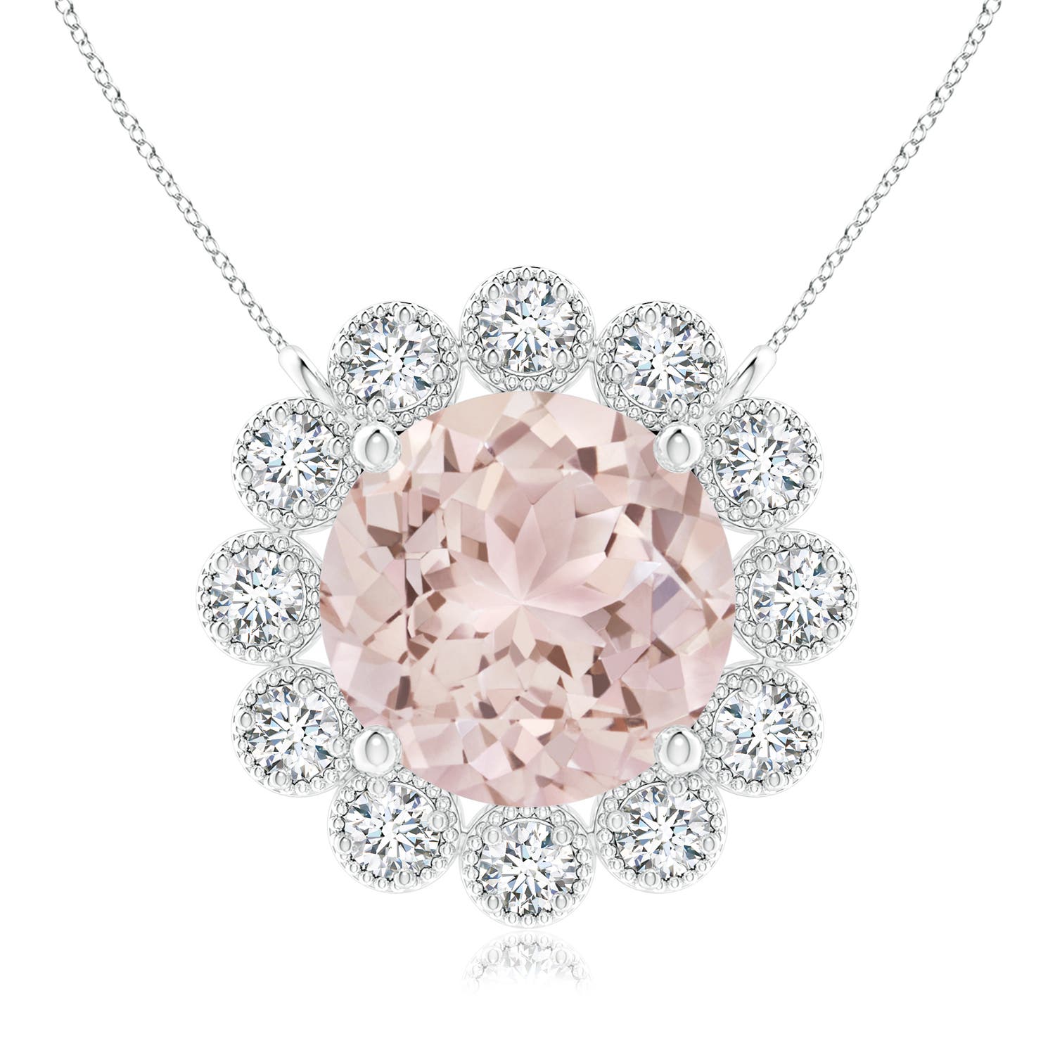 A - Morganite / 1.82 CT / 14 KT White Gold