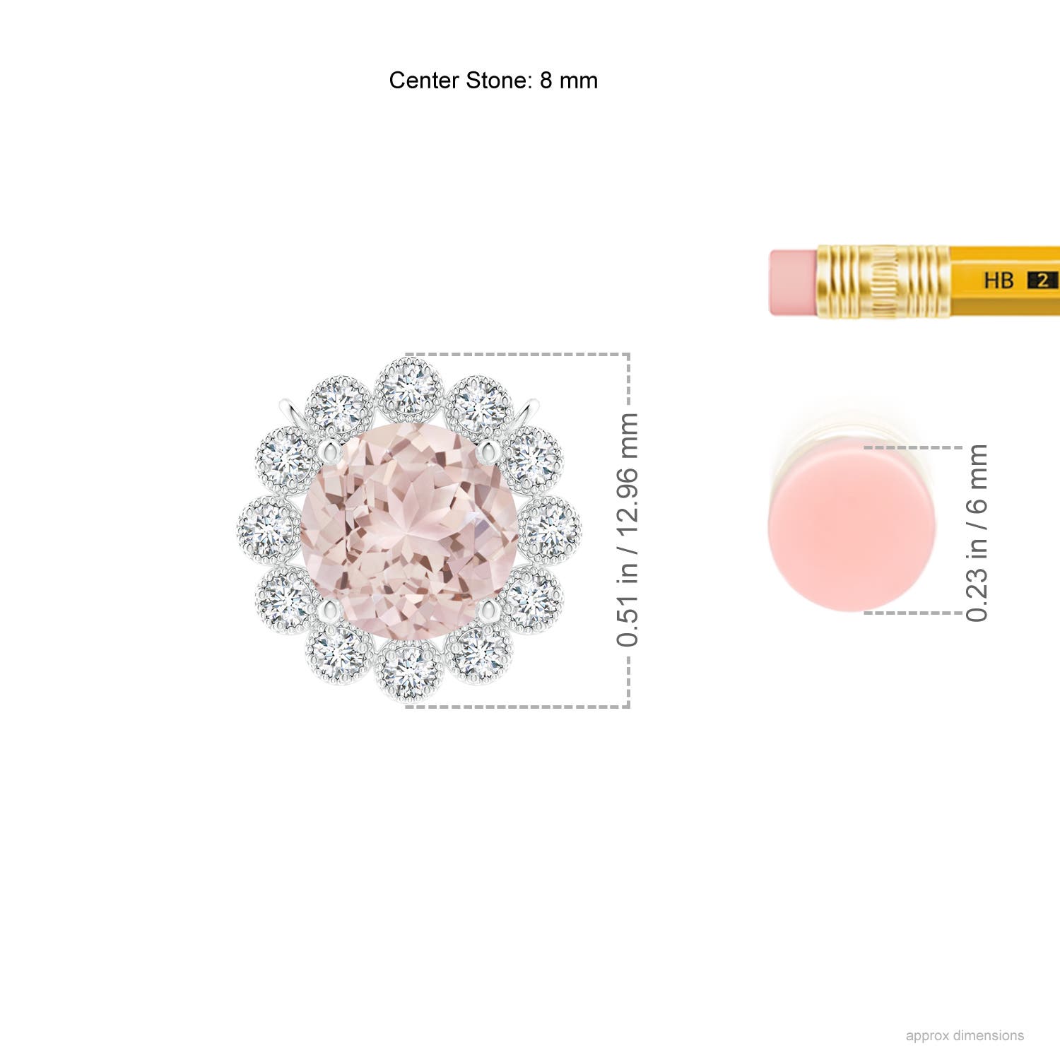 A - Morganite / 1.82 CT / 14 KT White Gold