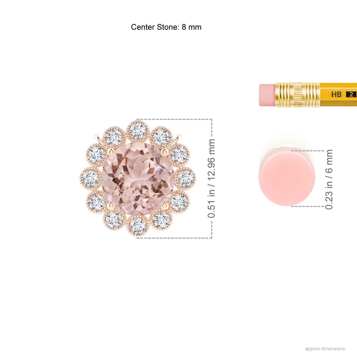 AAA - Morganite / 1.82 CT / 14 KT Rose Gold