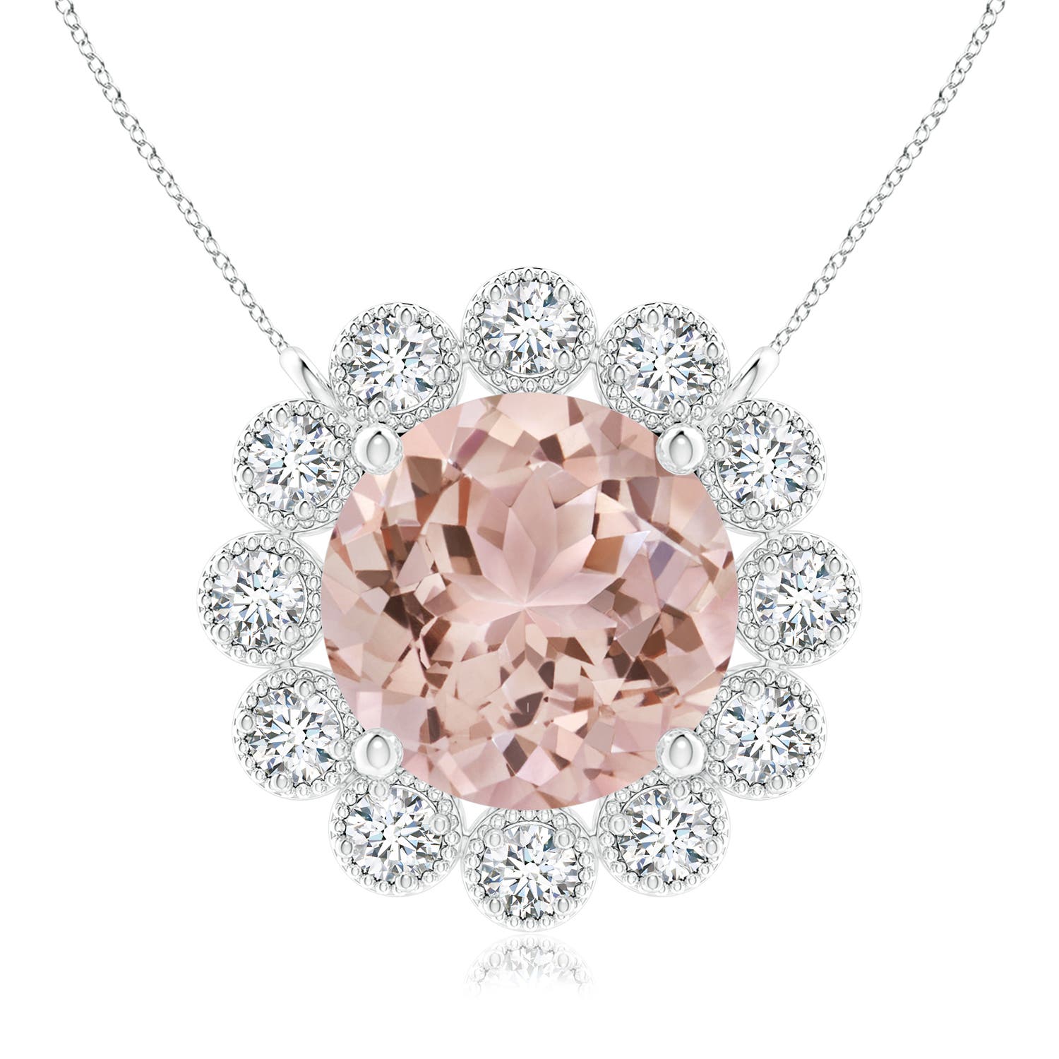 AAA - Morganite / 1.82 CT / 14 KT White Gold