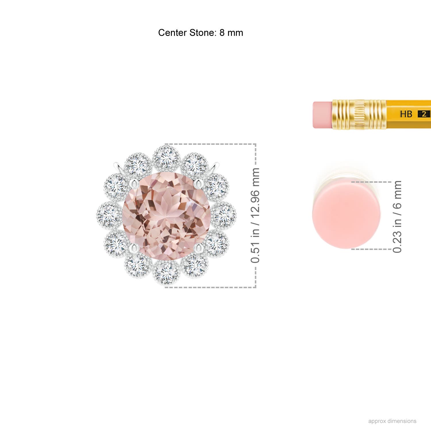 AAA - Morganite / 1.82 CT / 14 KT White Gold