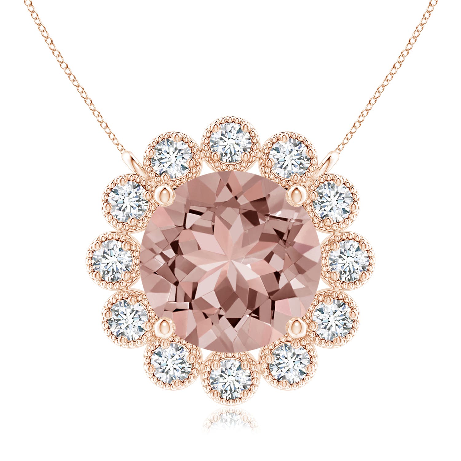 AAAA - Morganite / 1.82 CT / 14 KT Rose Gold