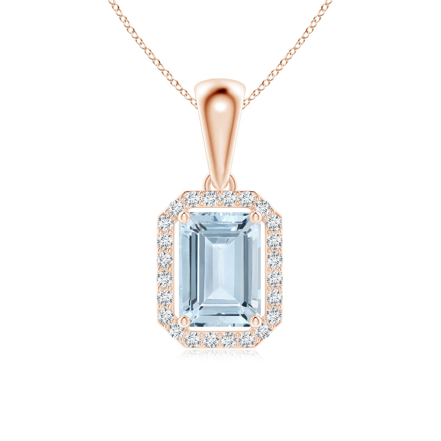 A - Aquamarine / 0.58 CT / 14 KT Rose Gold