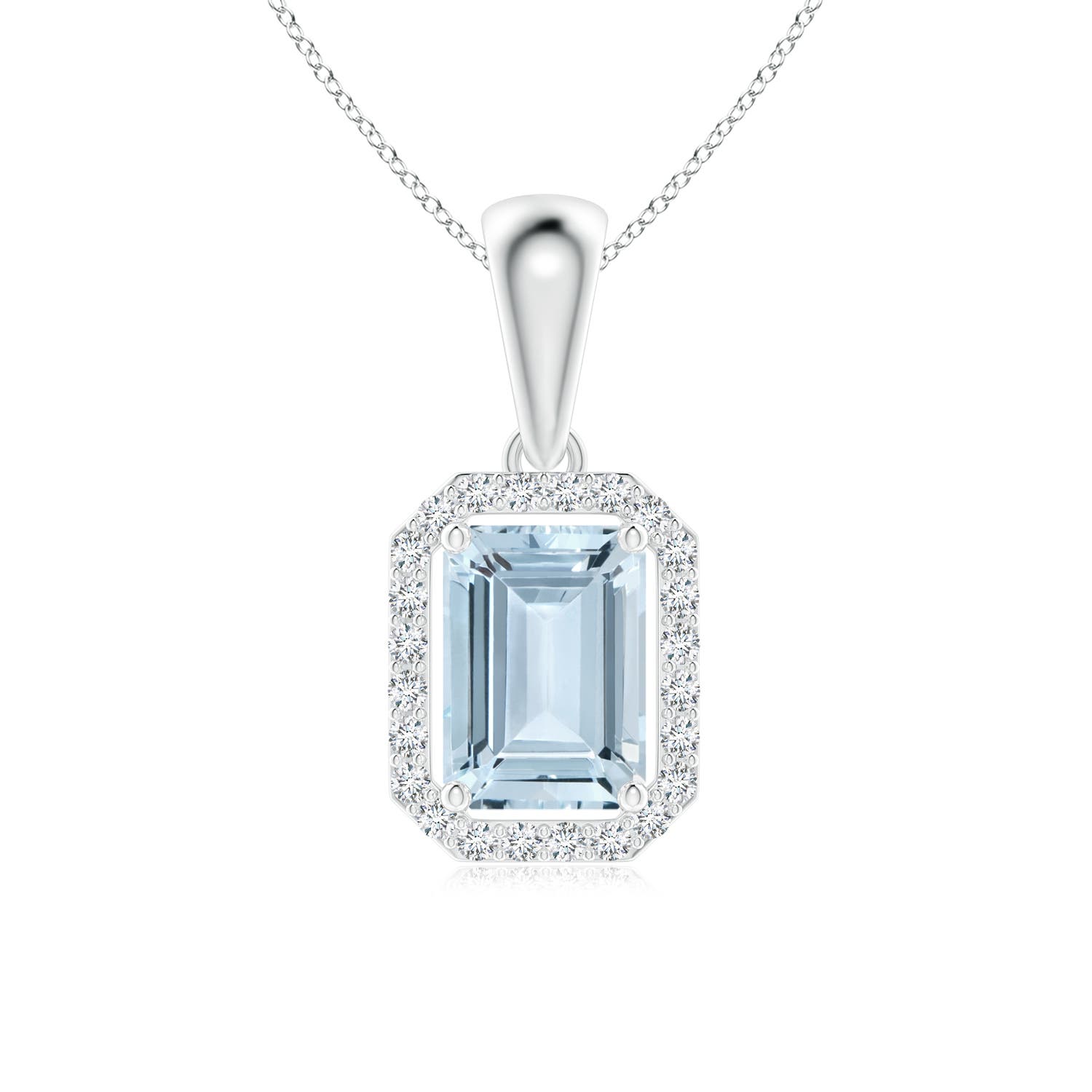 A - Aquamarine / 0.58 CT / 14 KT White Gold