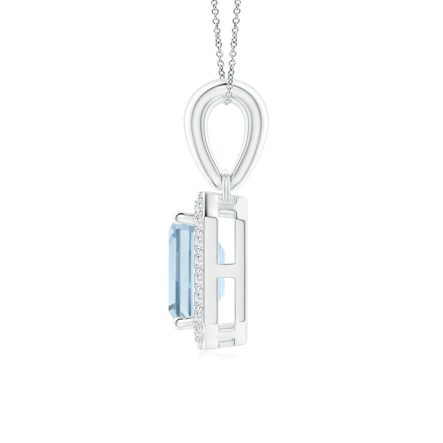 A - Aquamarine / 0.58 CT / 14 KT White Gold