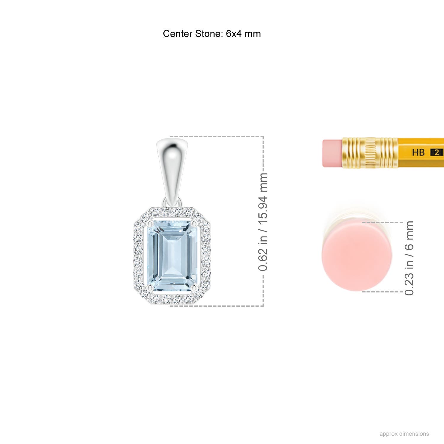 A - Aquamarine / 0.58 CT / 14 KT White Gold