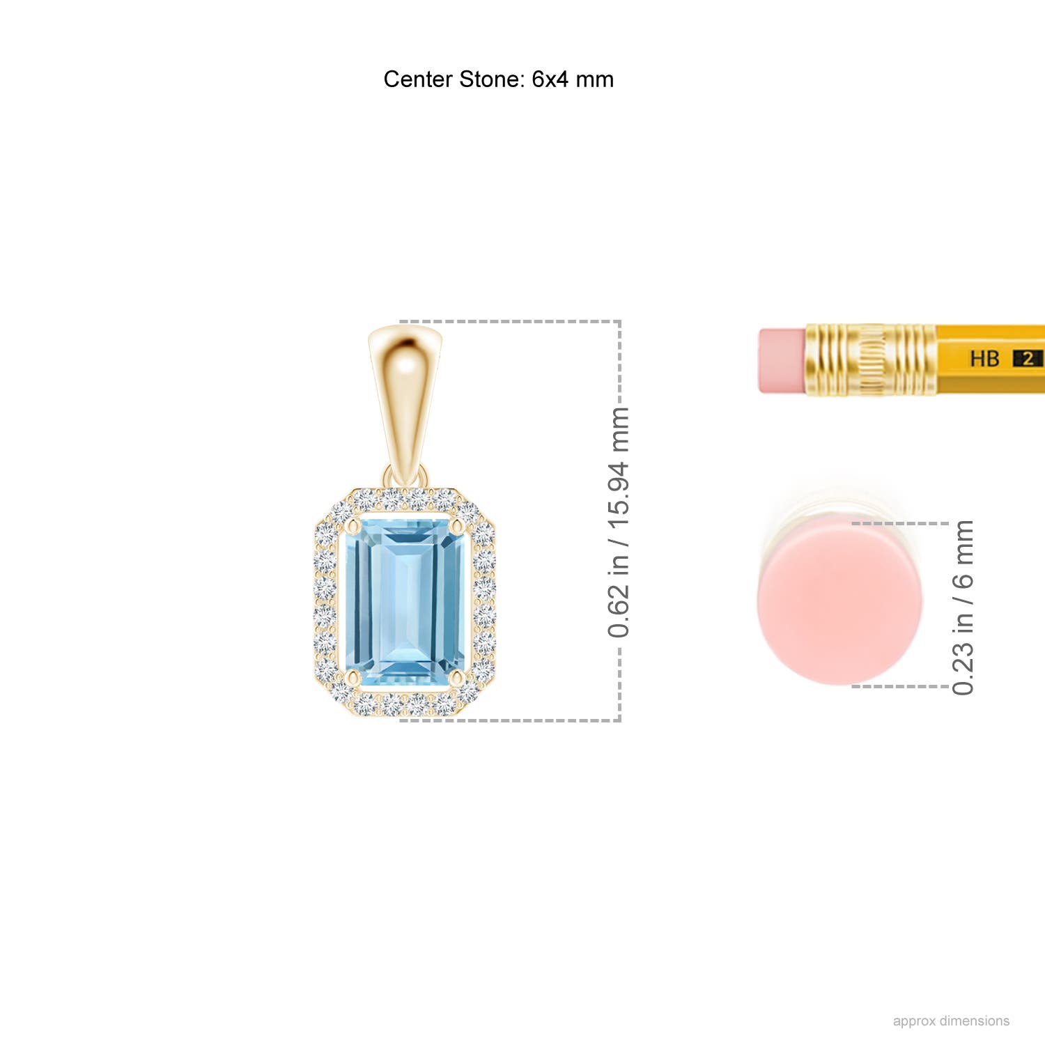 AAA - Aquamarine / 0.58 CT / 14 KT Yellow Gold