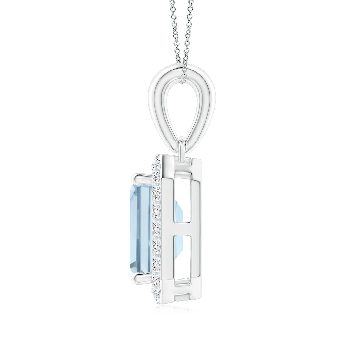 A - Aquamarine / 0.92 CT / 14 KT White Gold