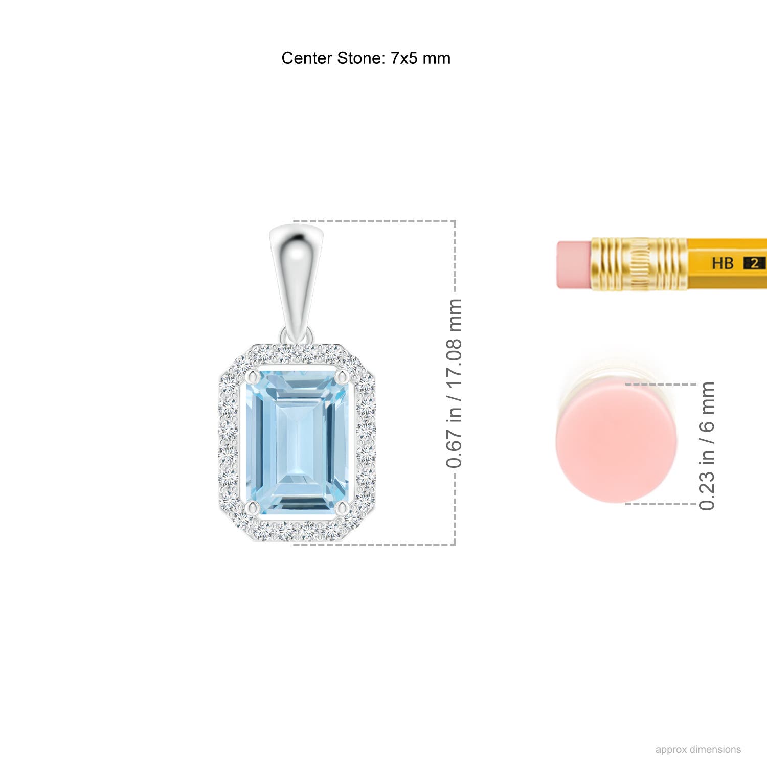 AA - Aquamarine / 0.92 CT / 14 KT White Gold