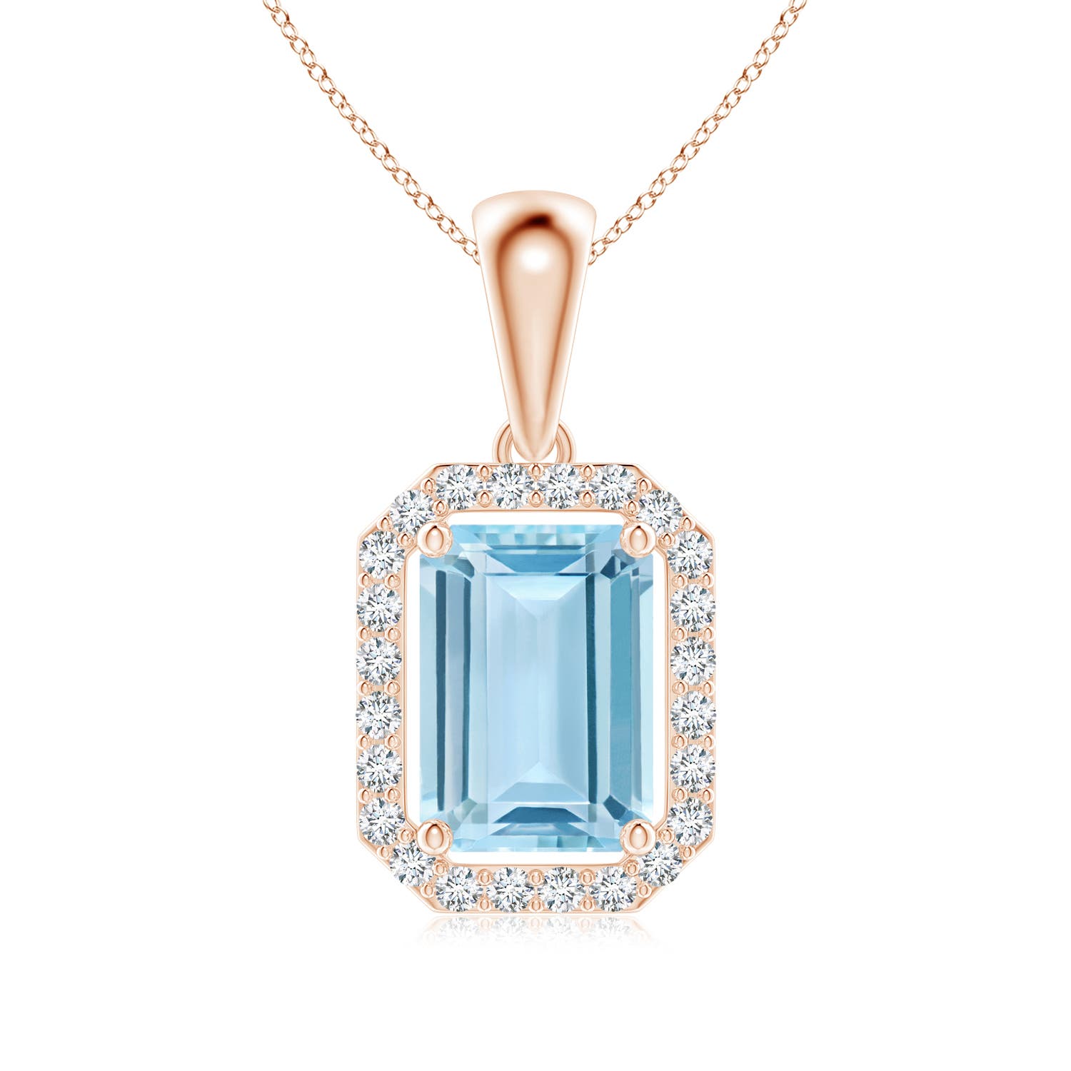 AAA - Aquamarine / 0.92 CT / 14 KT Rose Gold