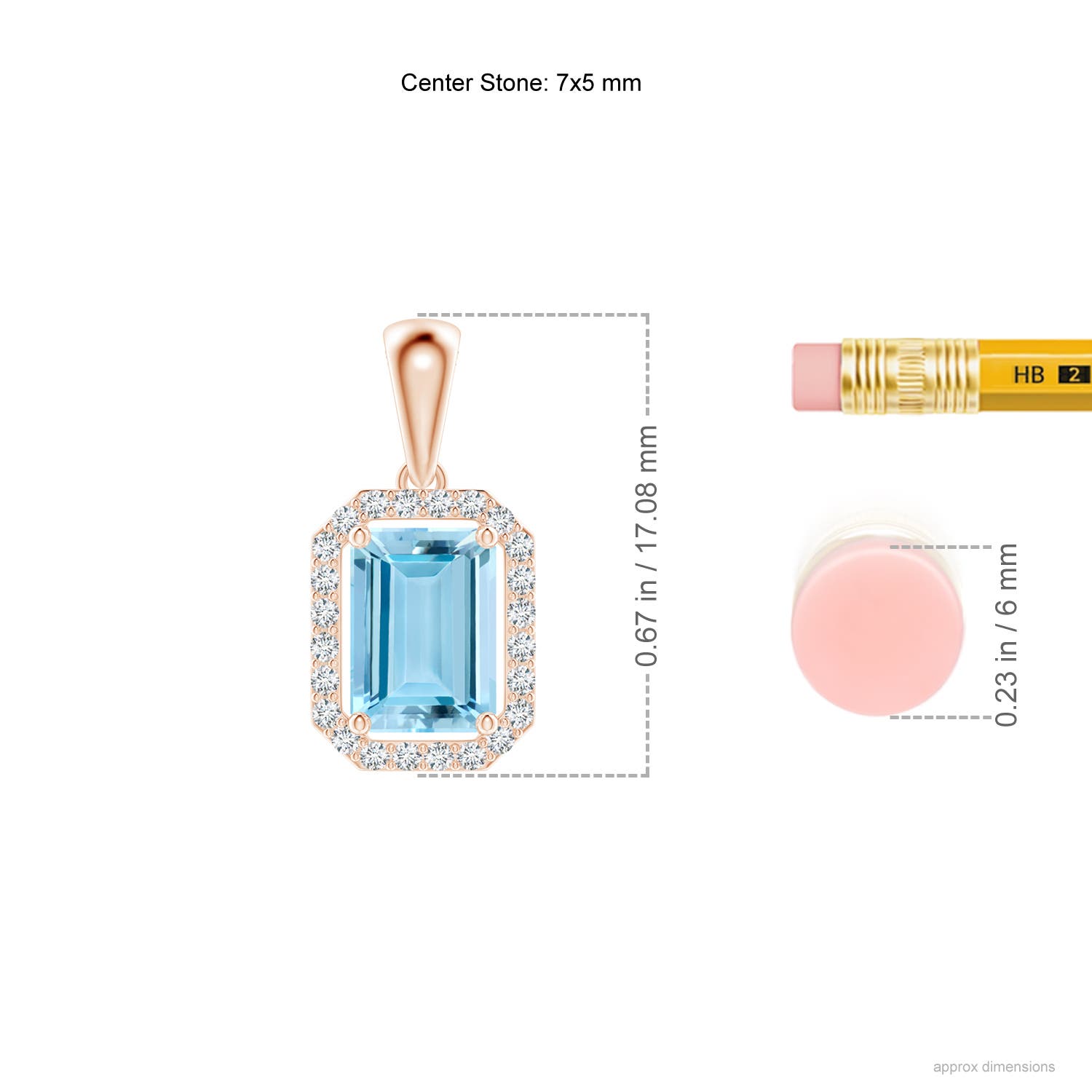 AAAA - Aquamarine / 0.92 CT / 14 KT Rose Gold