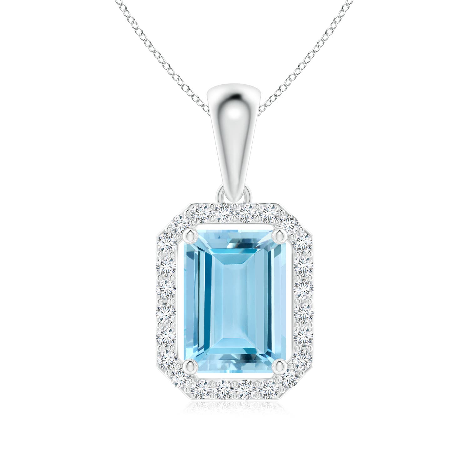 AAAA - Aquamarine / 0.92 CT / 14 KT White Gold