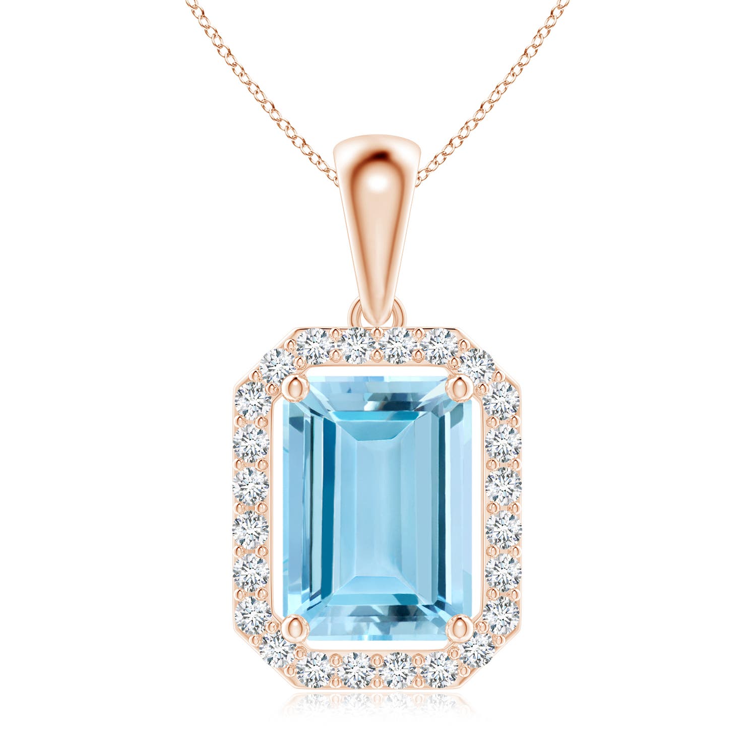 AAAA - Aquamarine / 1.54 CT / 14 KT Rose Gold