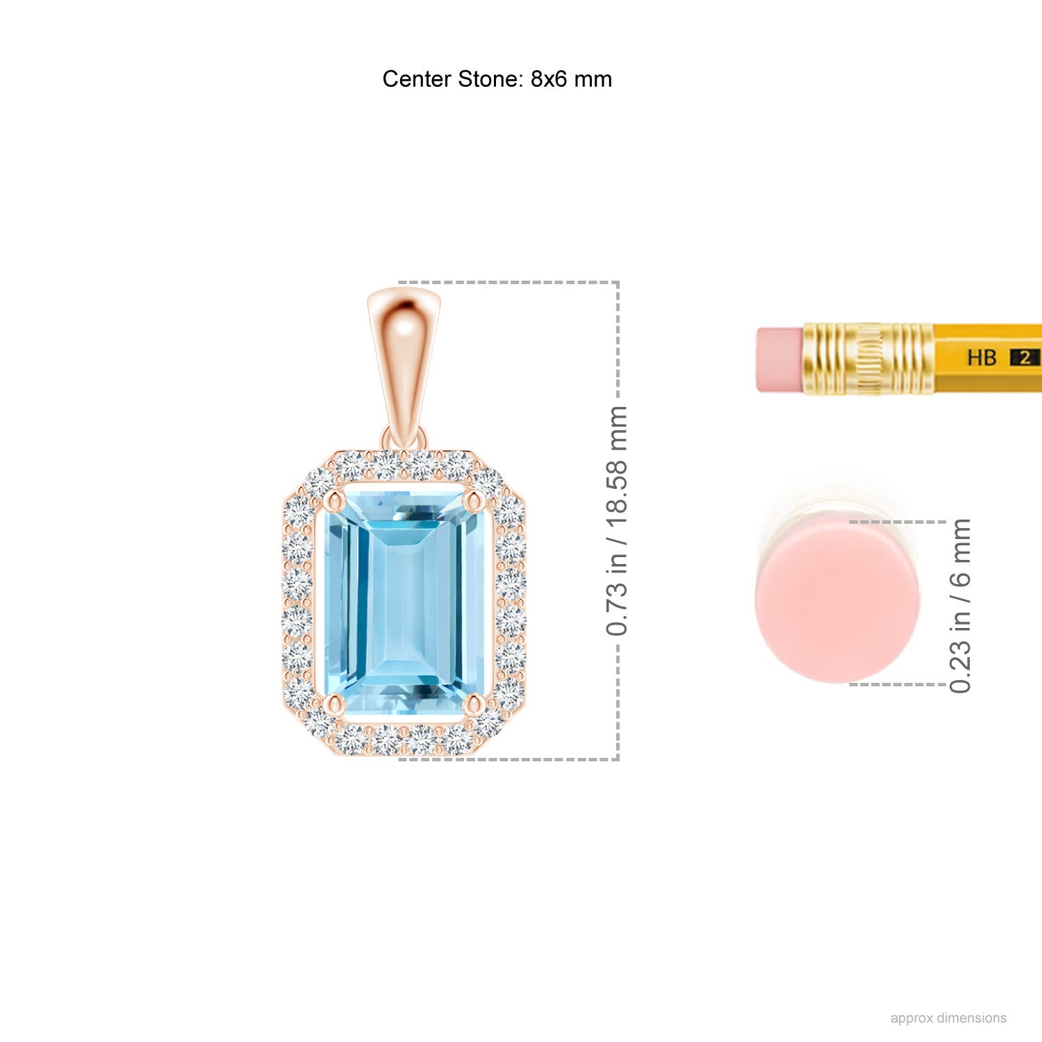 AAAA - Aquamarine / 1.54 CT / 14 KT Rose Gold