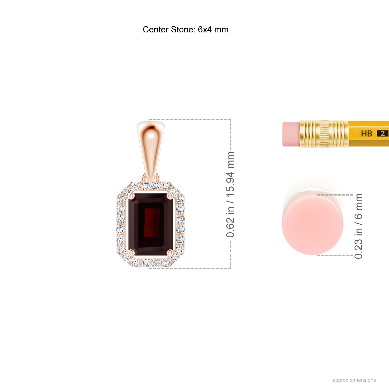 A - Garnet / 0.77 CT / 14 KT Rose Gold