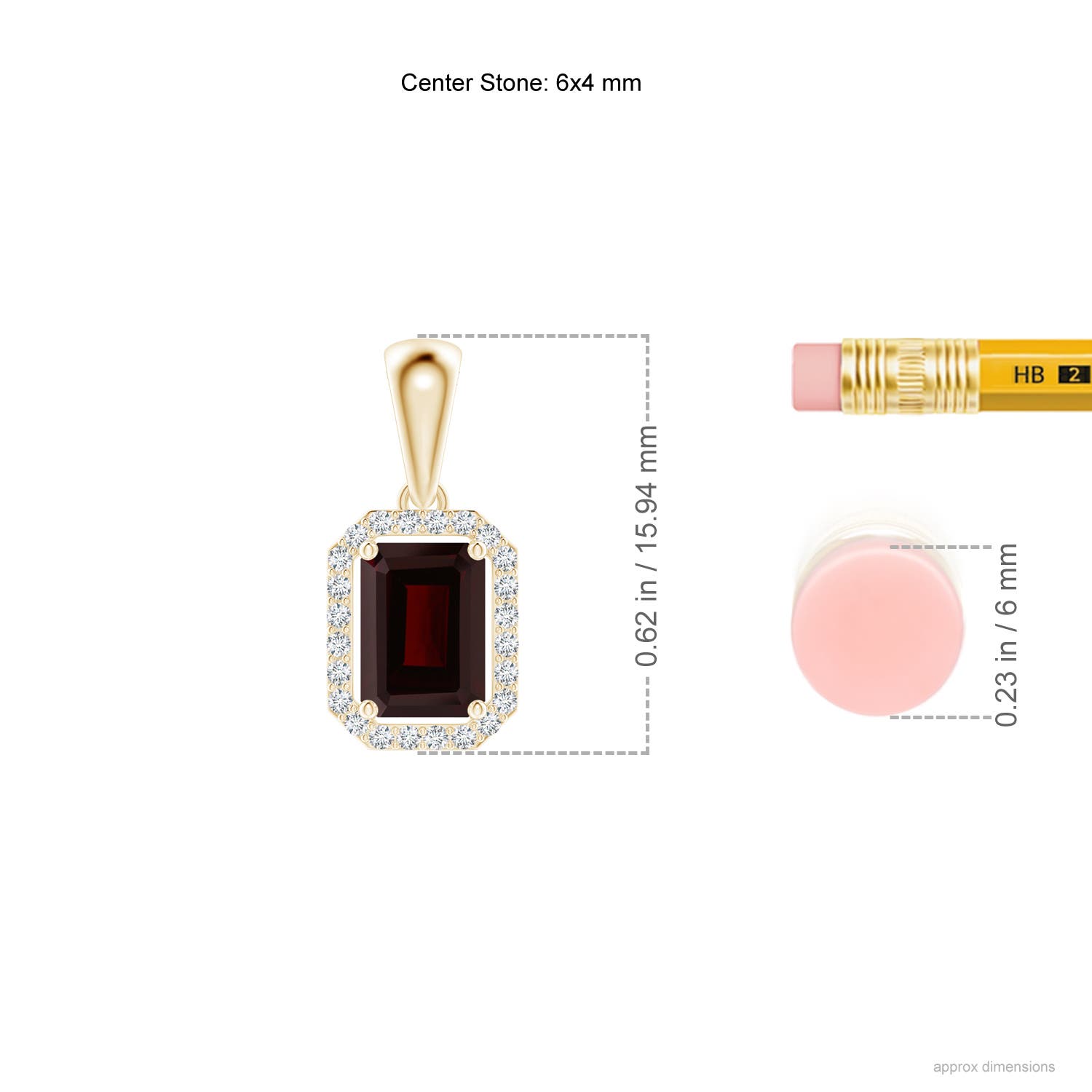 A - Garnet / 0.77 CT / 14 KT Yellow Gold