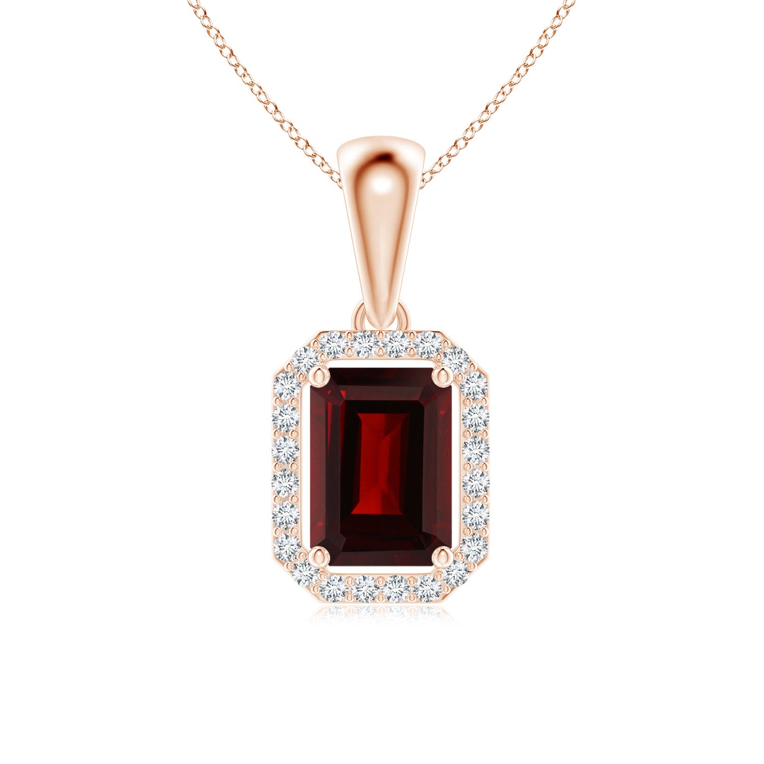 AA - Garnet / 0.77 CT / 14 KT Rose Gold