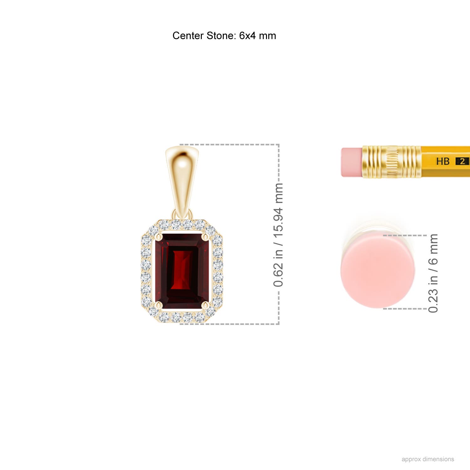 AA - Garnet / 0.77 CT / 14 KT Yellow Gold