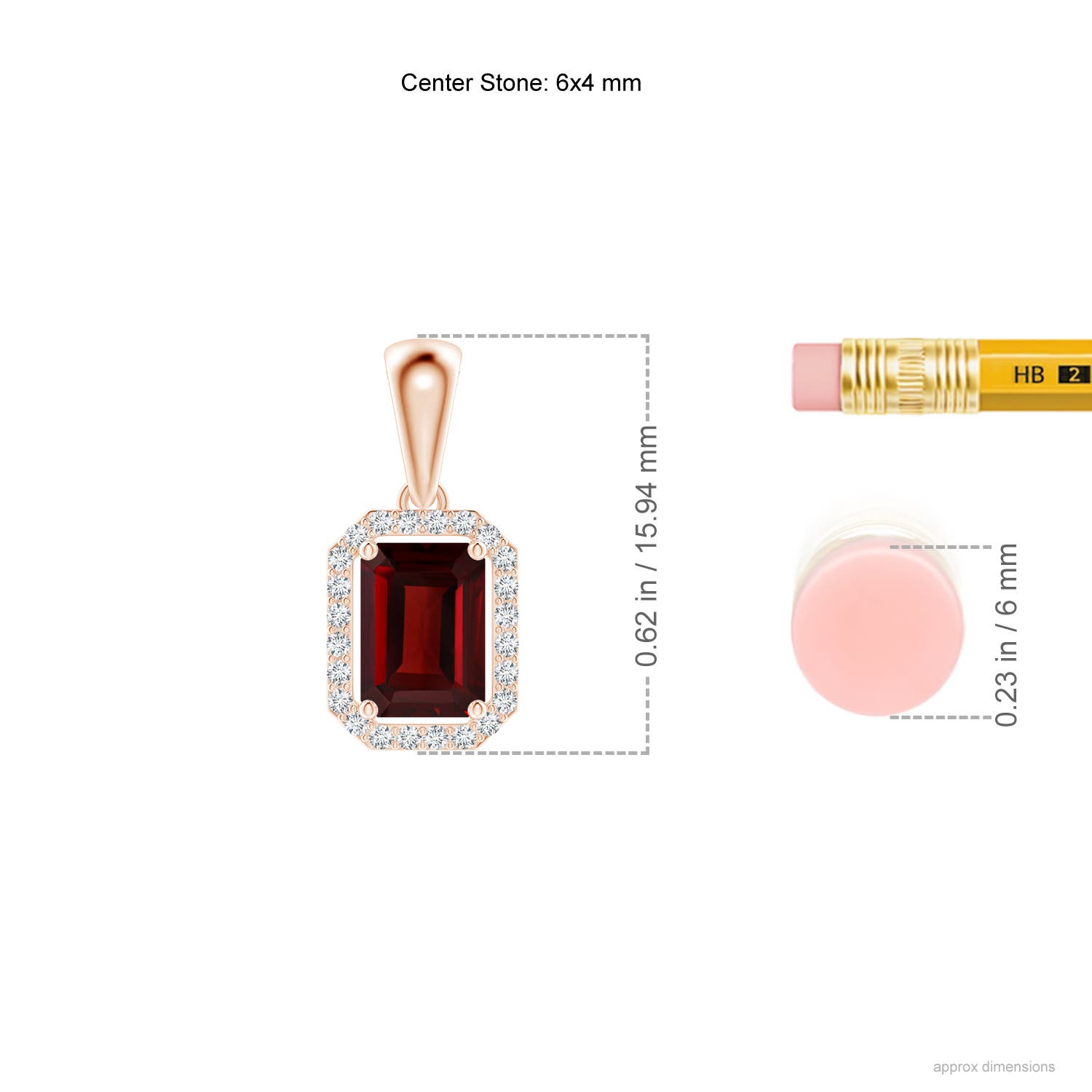 AAA - Garnet / 0.77 CT / 14 KT Rose Gold