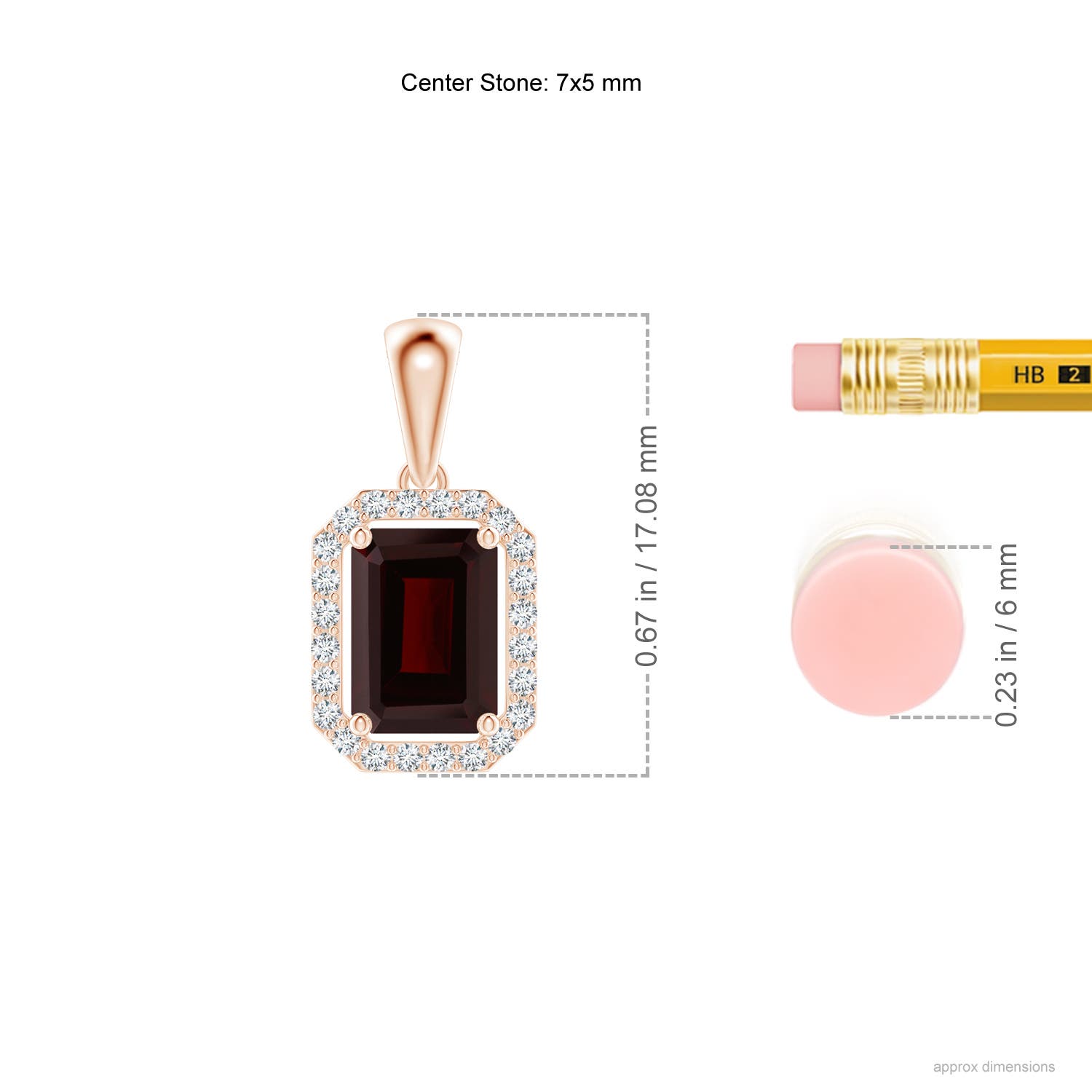 A - Garnet / 1.32 CT / 14 KT Rose Gold