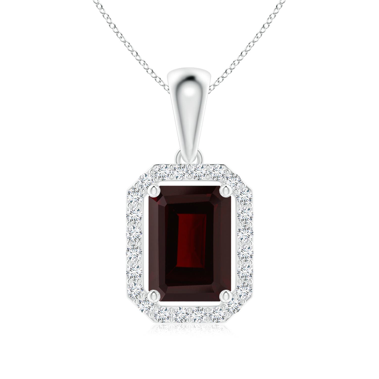 A - Garnet / 1.32 CT / 14 KT White Gold