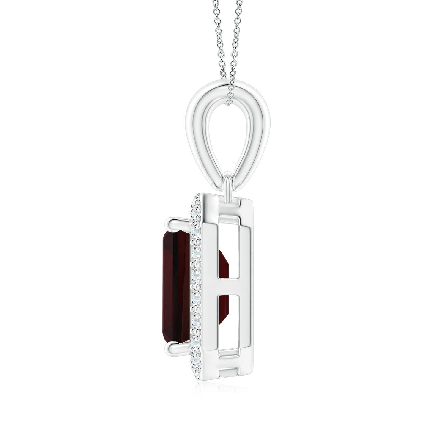 A - Garnet / 1.32 CT / 14 KT White Gold