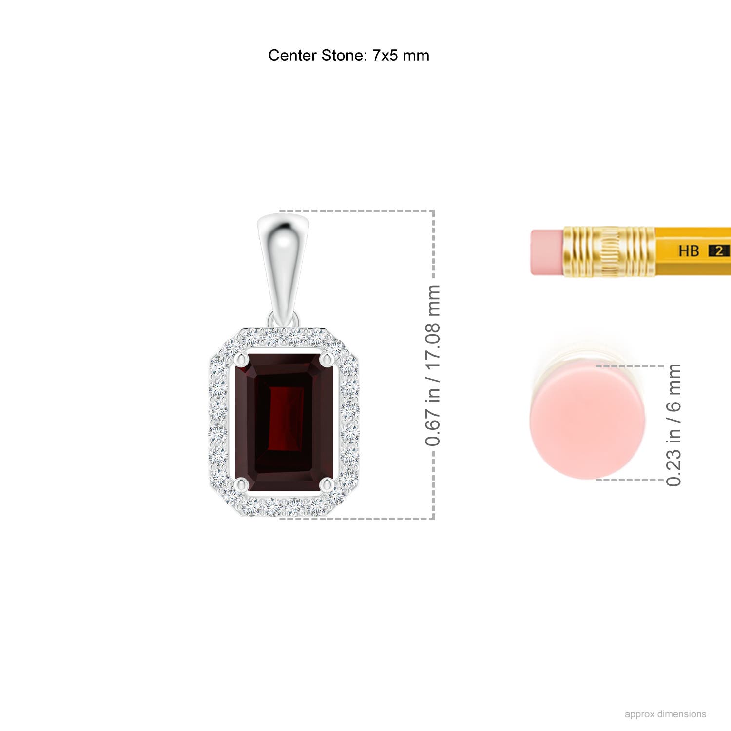 A - Garnet / 1.32 CT / 14 KT White Gold