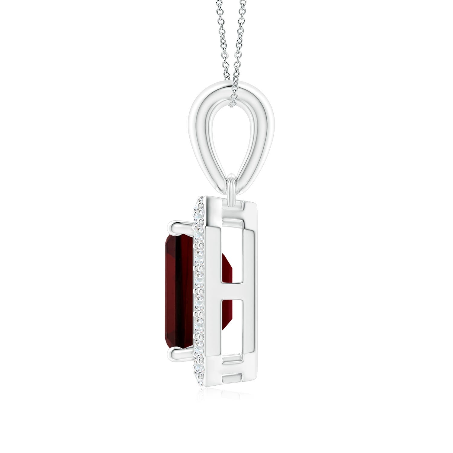 AA - Garnet / 1.32 CT / 14 KT White Gold