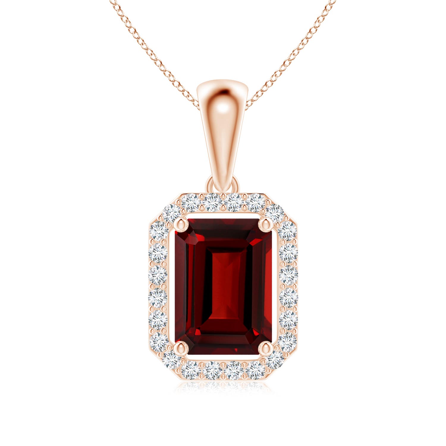 AAAA - Garnet / 1.32 CT / 14 KT Rose Gold