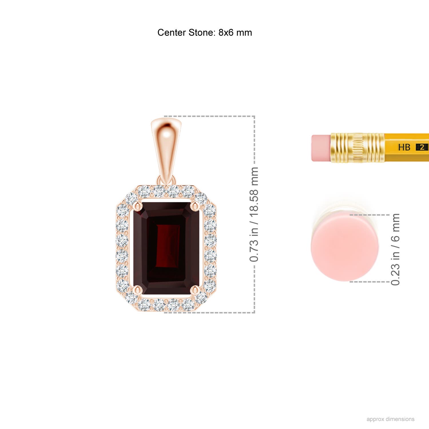 A - Garnet / 1.99 CT / 14 KT Rose Gold