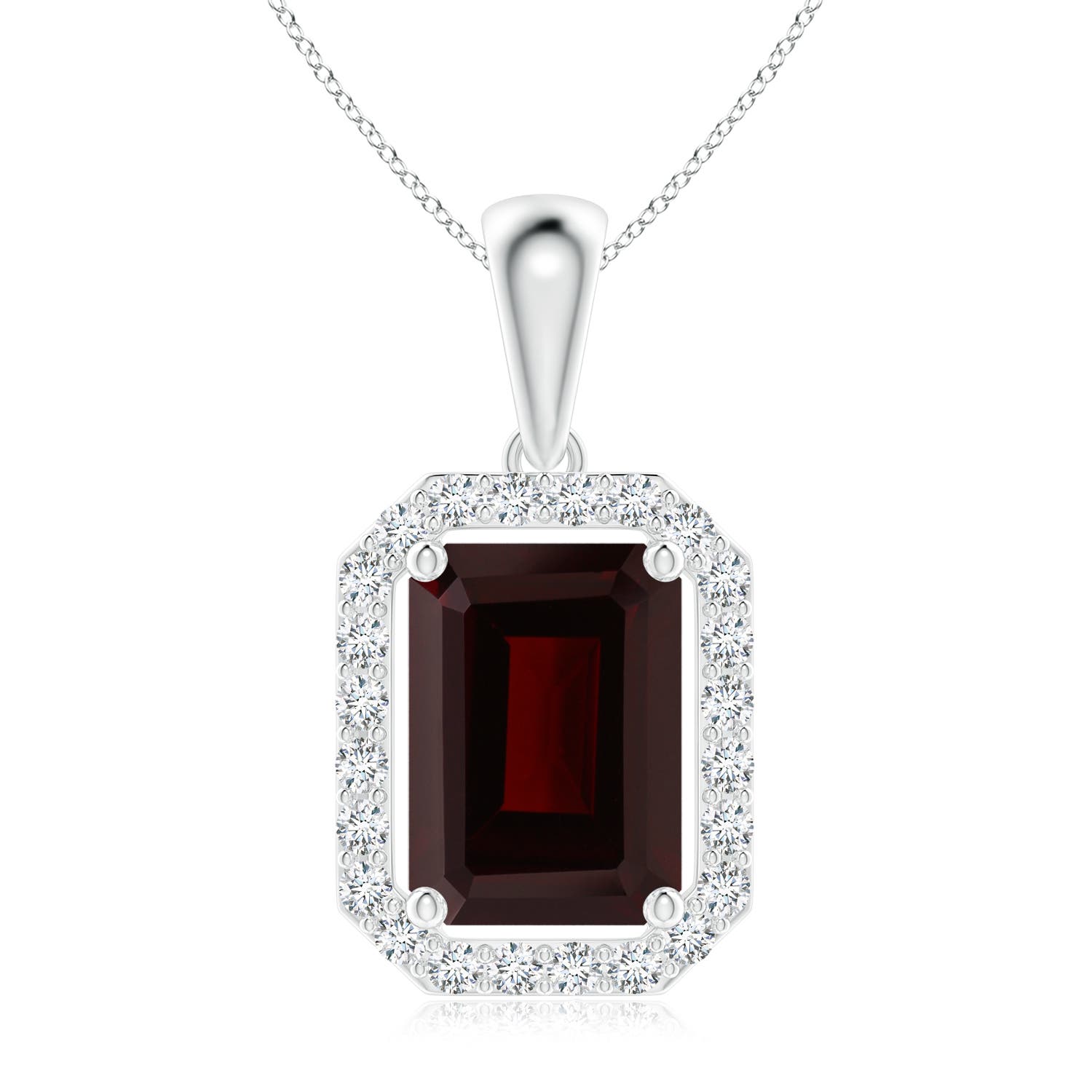 A - Garnet / 1.99 CT / 14 KT White Gold