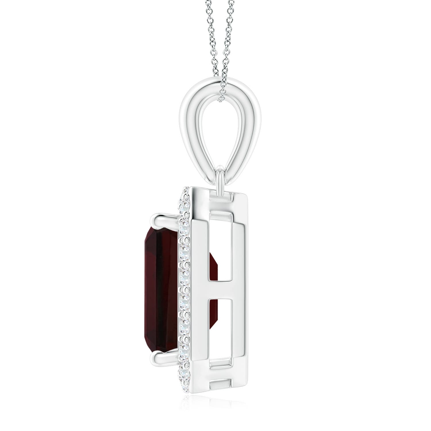 A - Garnet / 1.99 CT / 14 KT White Gold