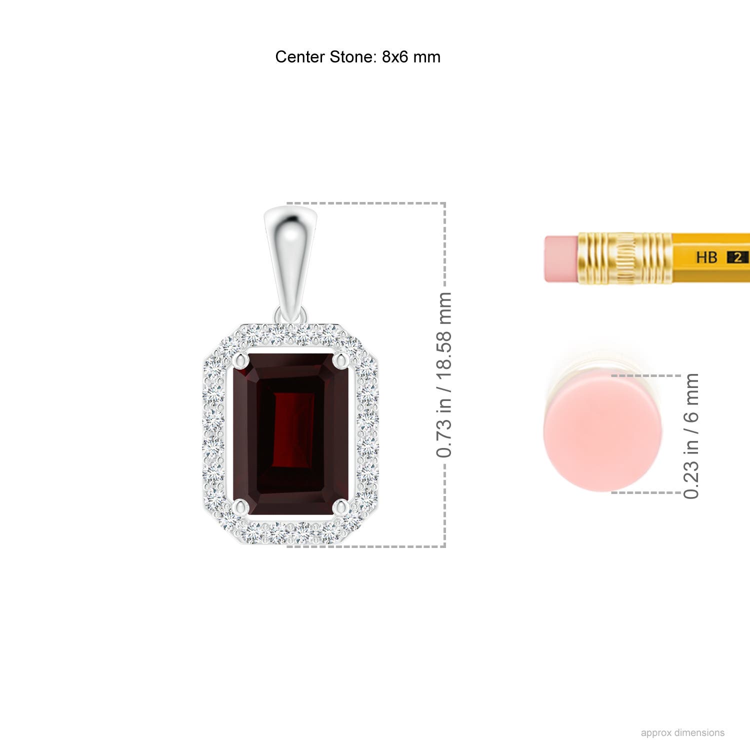 A - Garnet / 1.99 CT / 14 KT White Gold