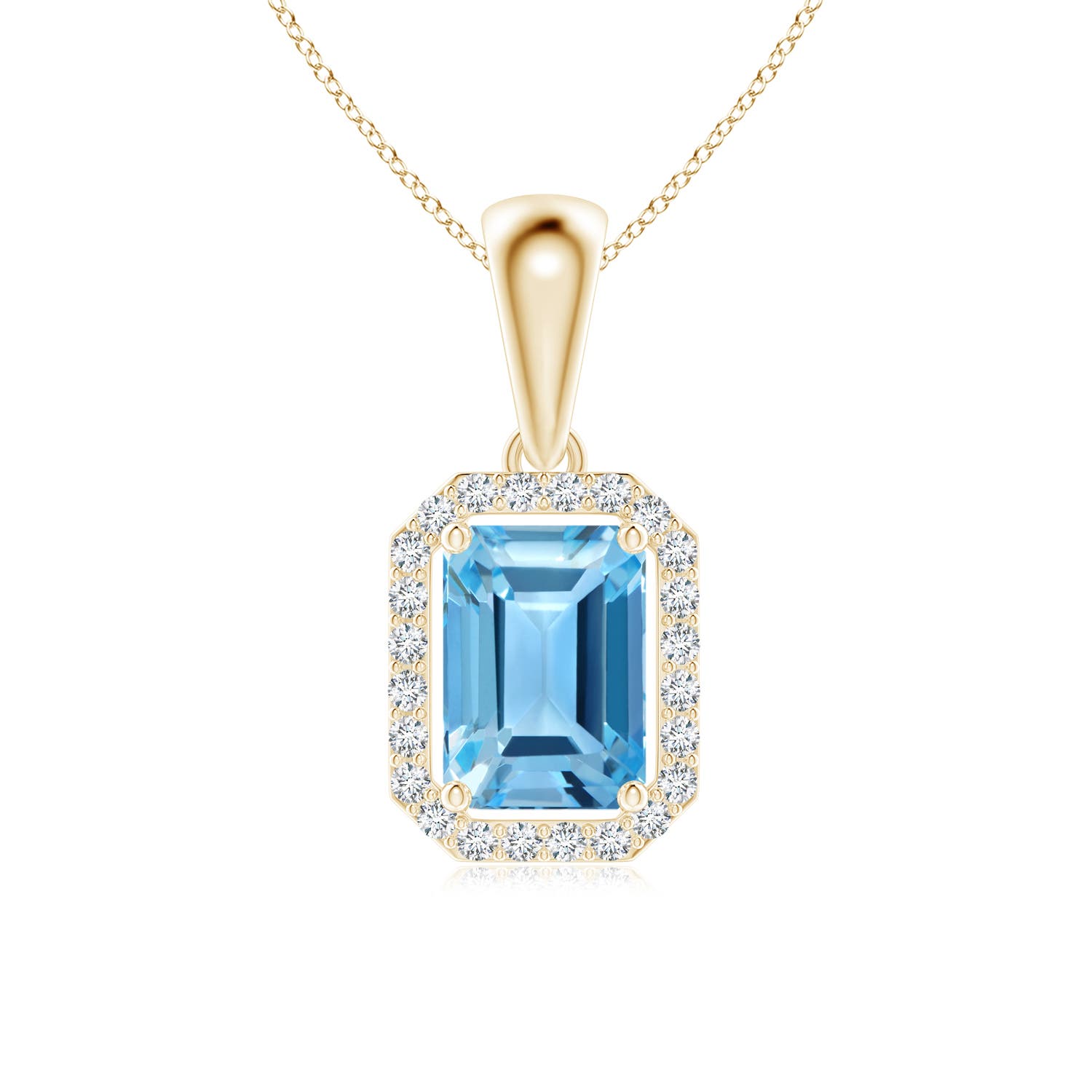 AA - Swiss Blue Topaz / 0.72 CT / 14 KT Yellow Gold