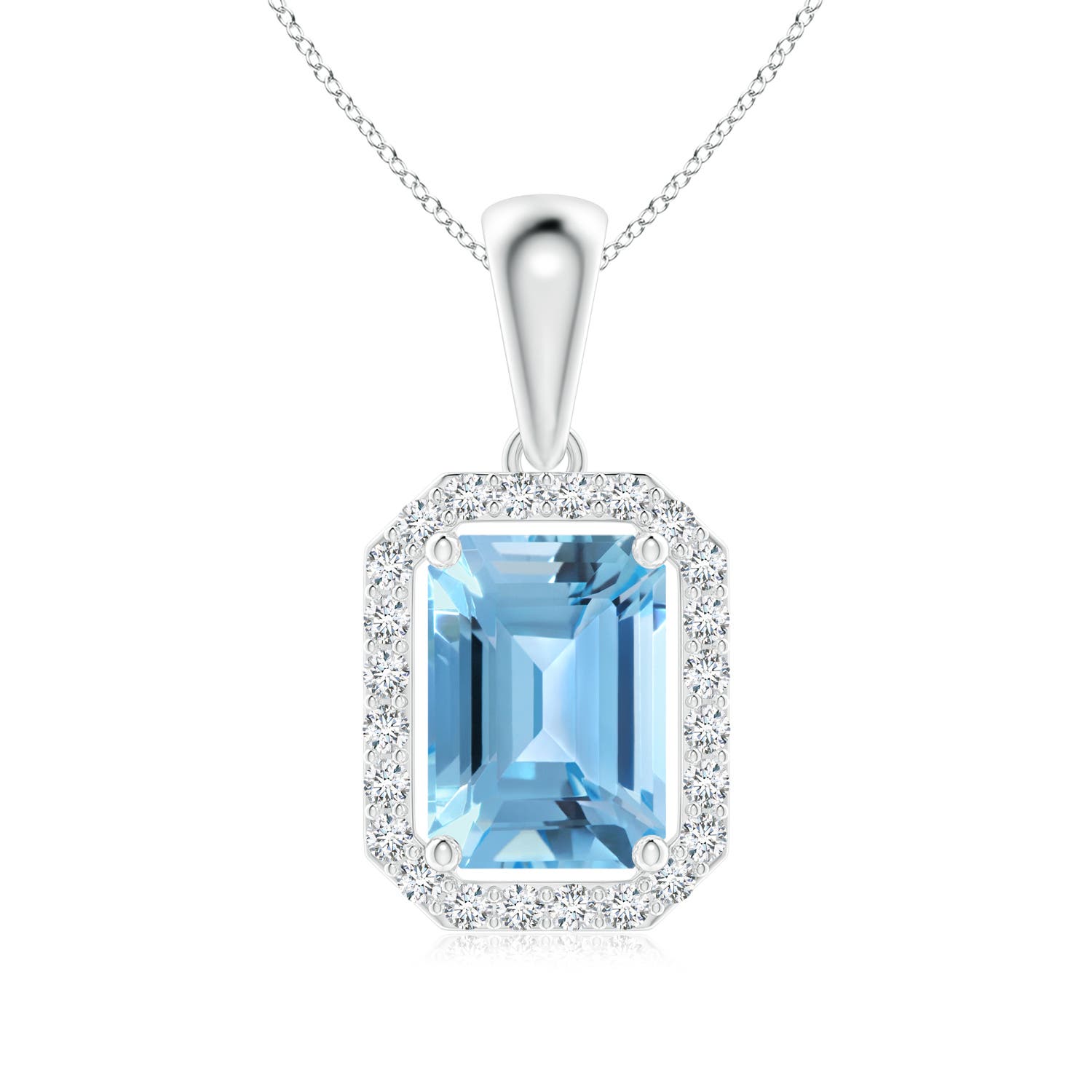 A - Swiss Blue Topaz / 1.32 CT / 14 KT White Gold