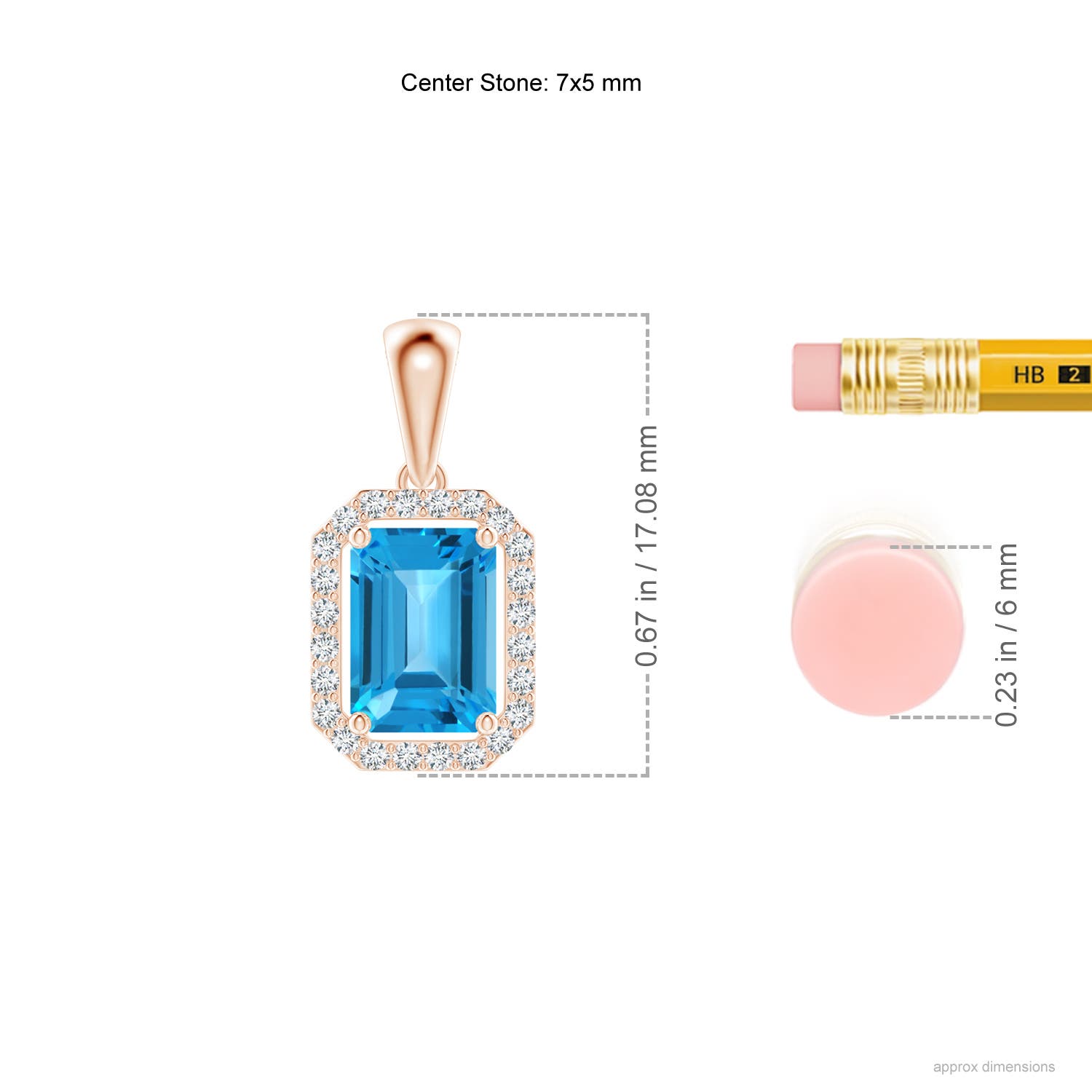 AAA - Swiss Blue Topaz / 1.32 CT / 14 KT Rose Gold