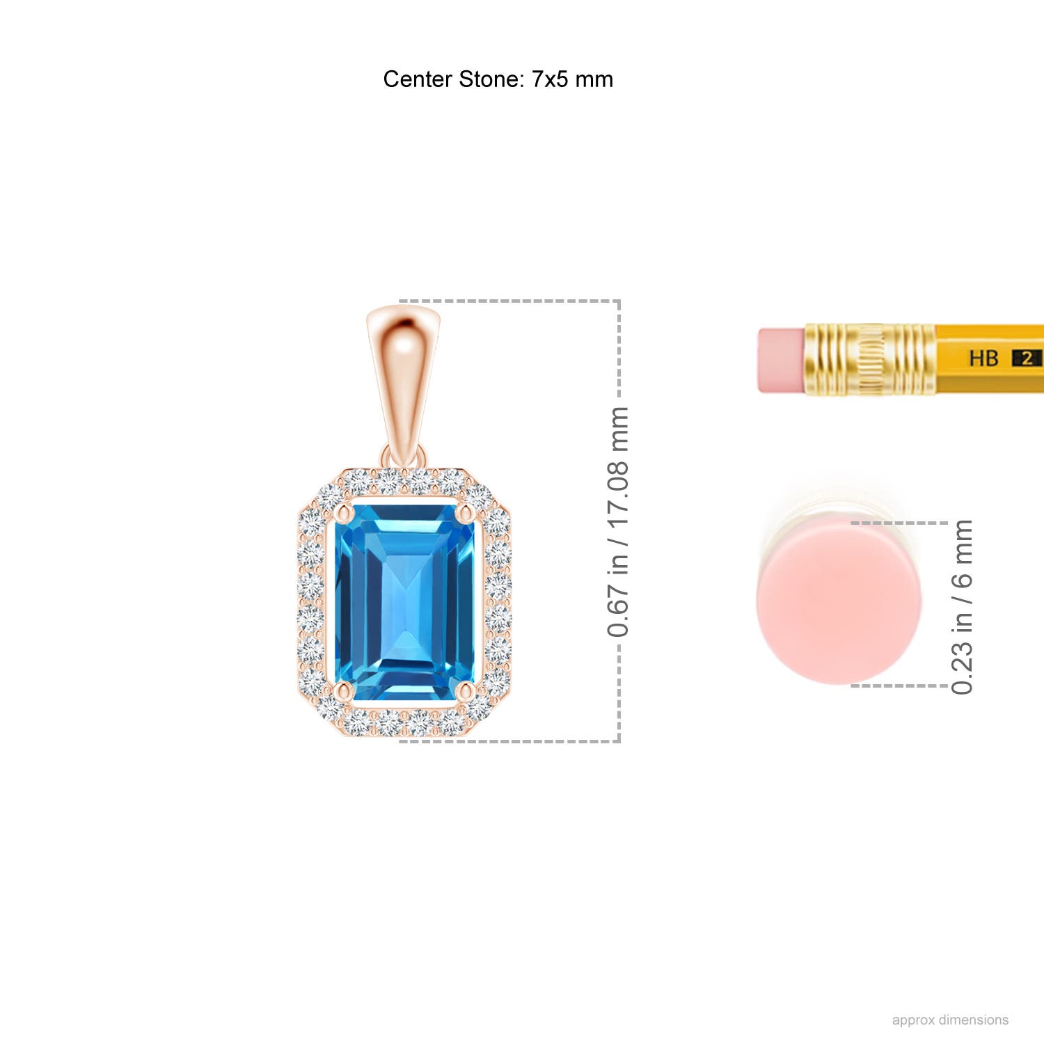 AAAA - Swiss Blue Topaz / 1.32 CT / 14 KT Rose Gold