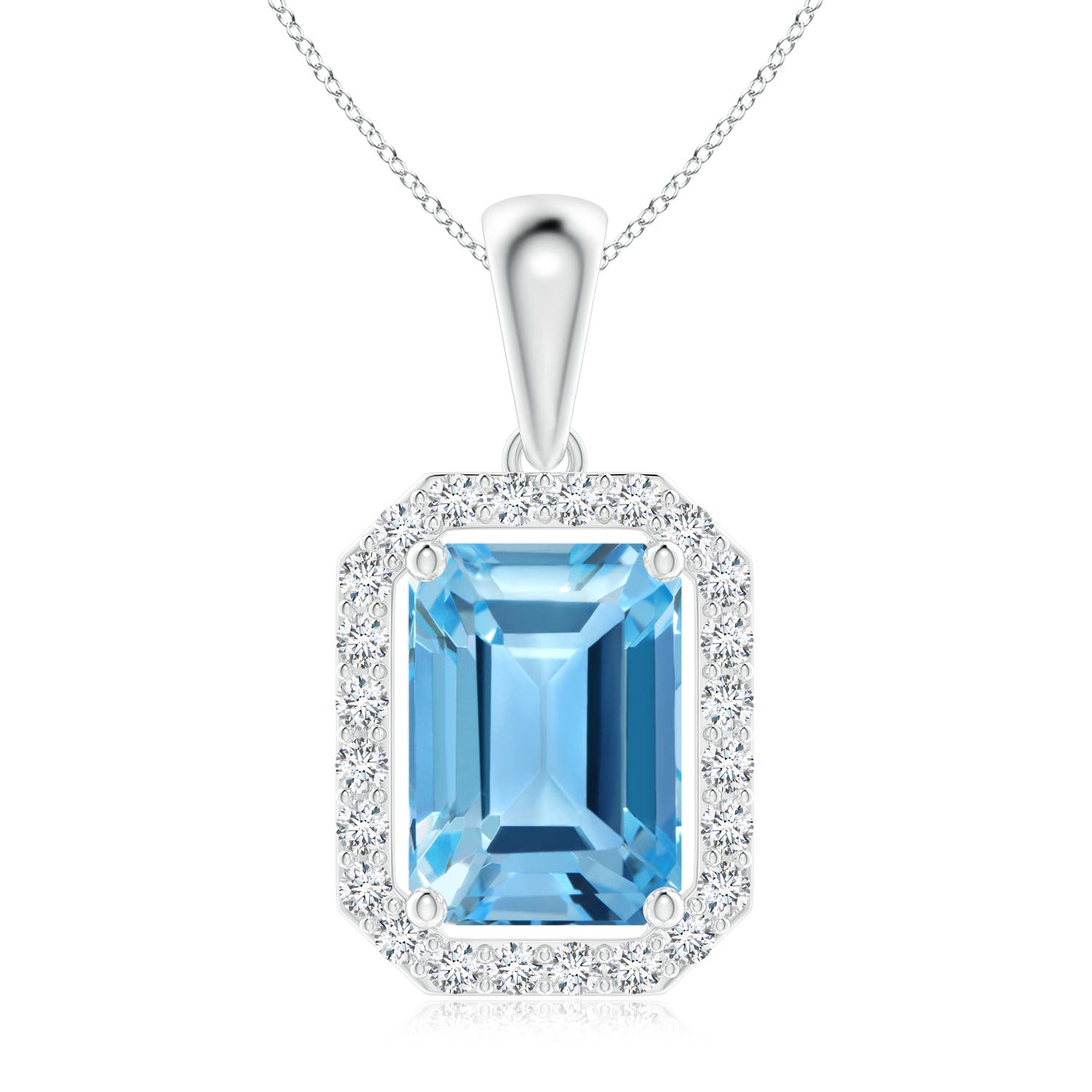 AA - Swiss Blue Topaz / 2.14 CT / 14 KT White Gold