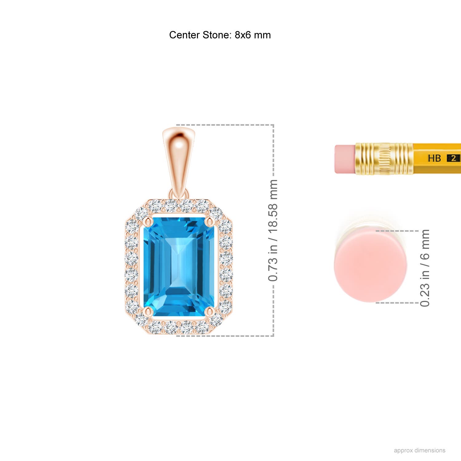 AAA - Swiss Blue Topaz / 2.14 CT / 14 KT Rose Gold