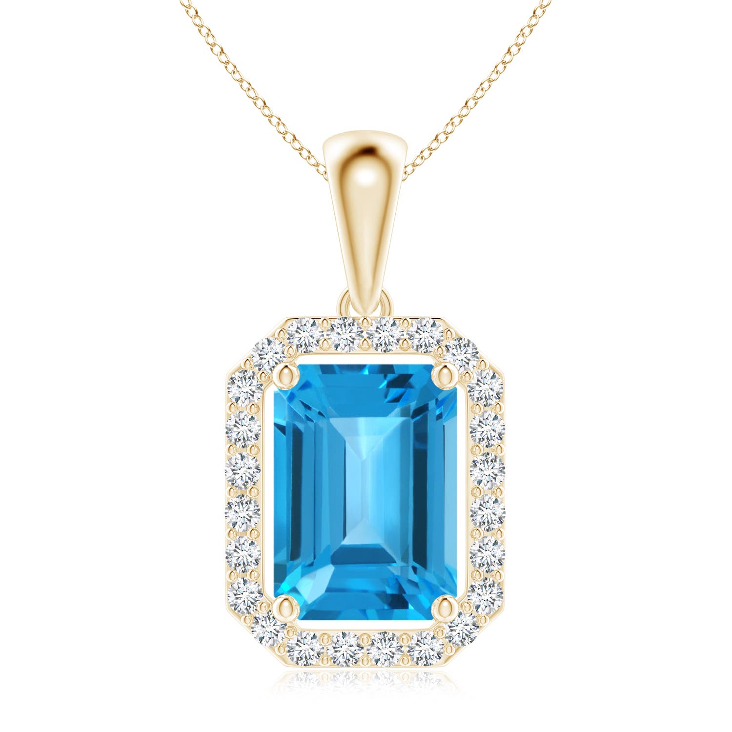 AAA - Swiss Blue Topaz / 2.14 CT / 14 KT Yellow Gold