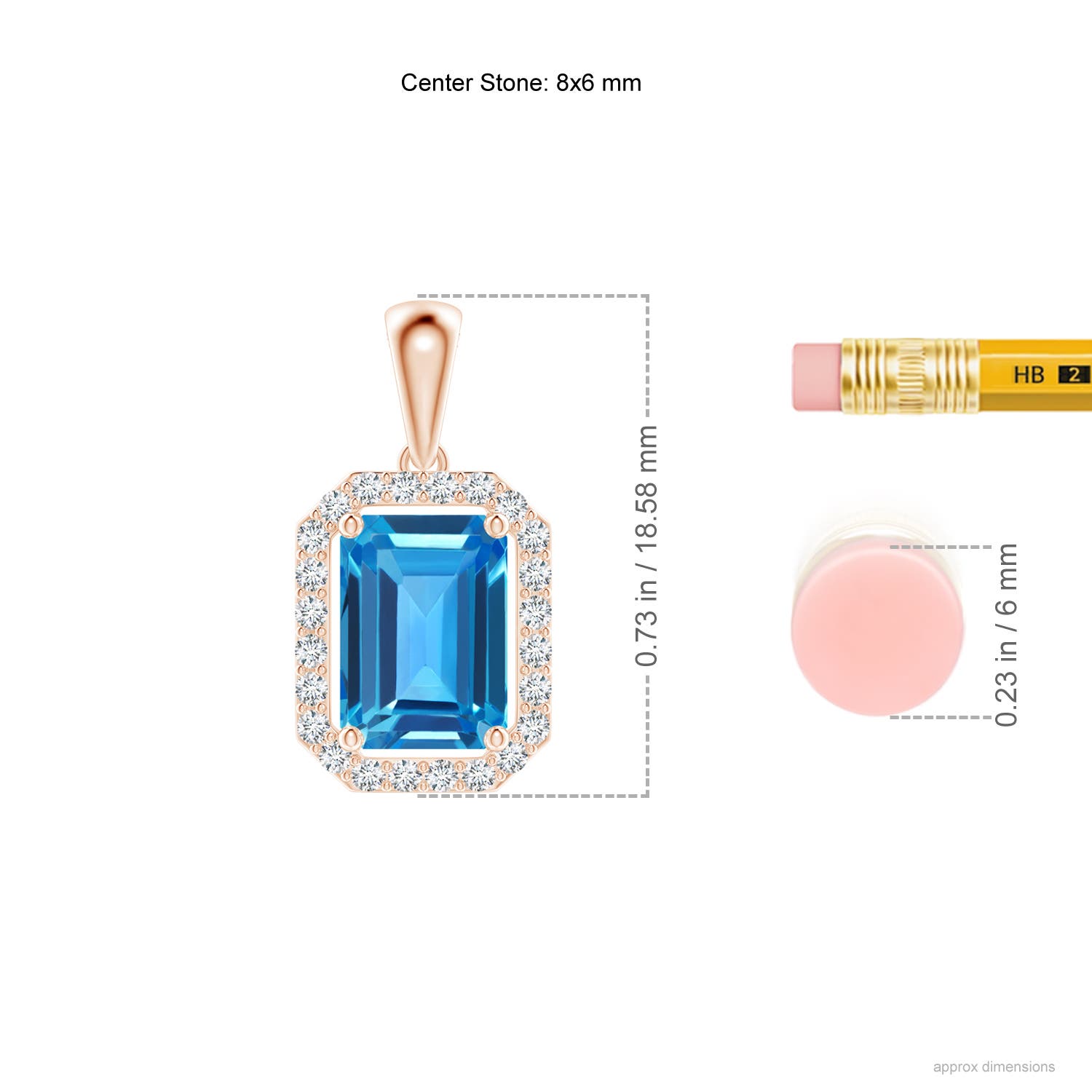 AAAA - Swiss Blue Topaz / 2.14 CT / 14 KT Rose Gold