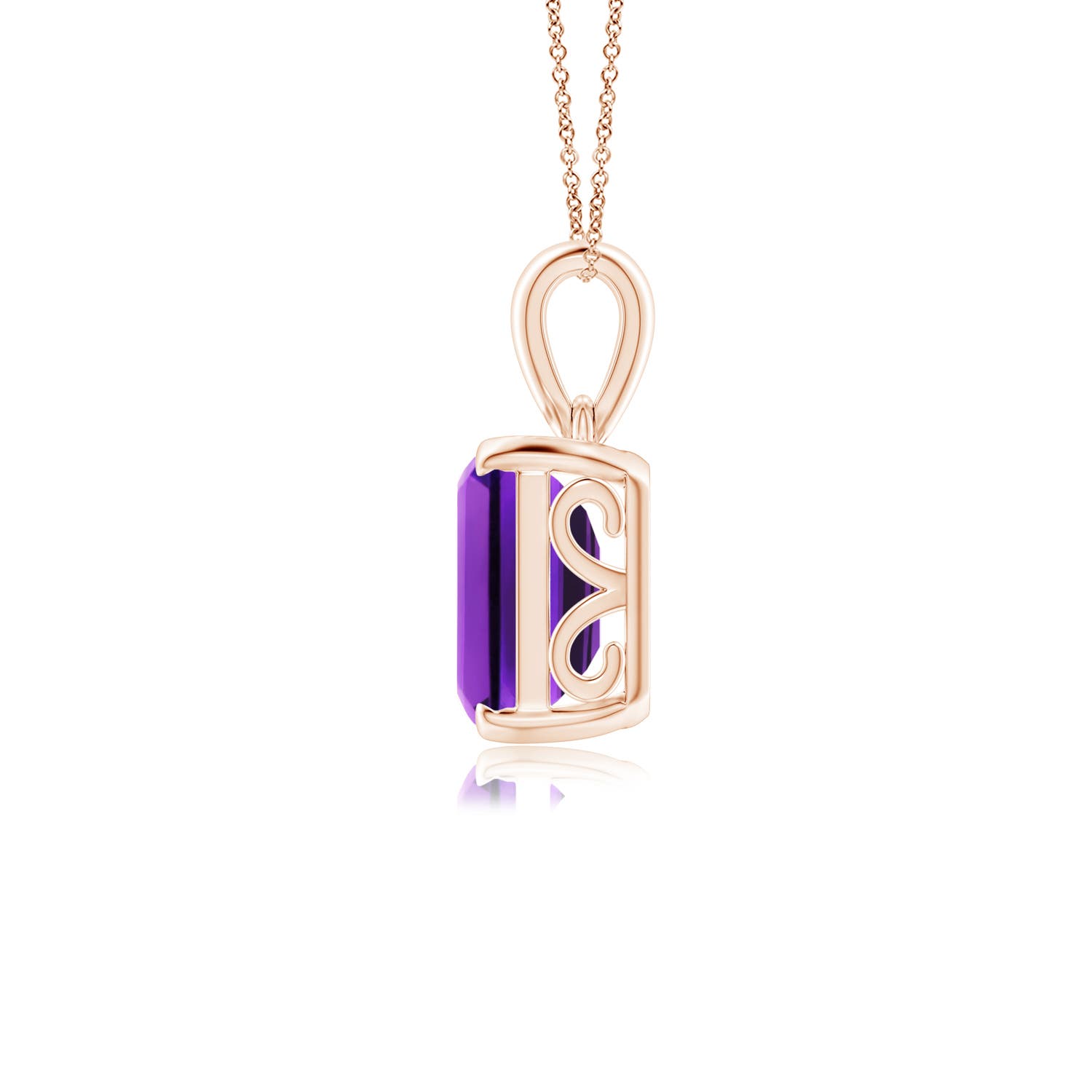 AAAA - Amethyst / 2.9 CT / 14 KT Rose Gold