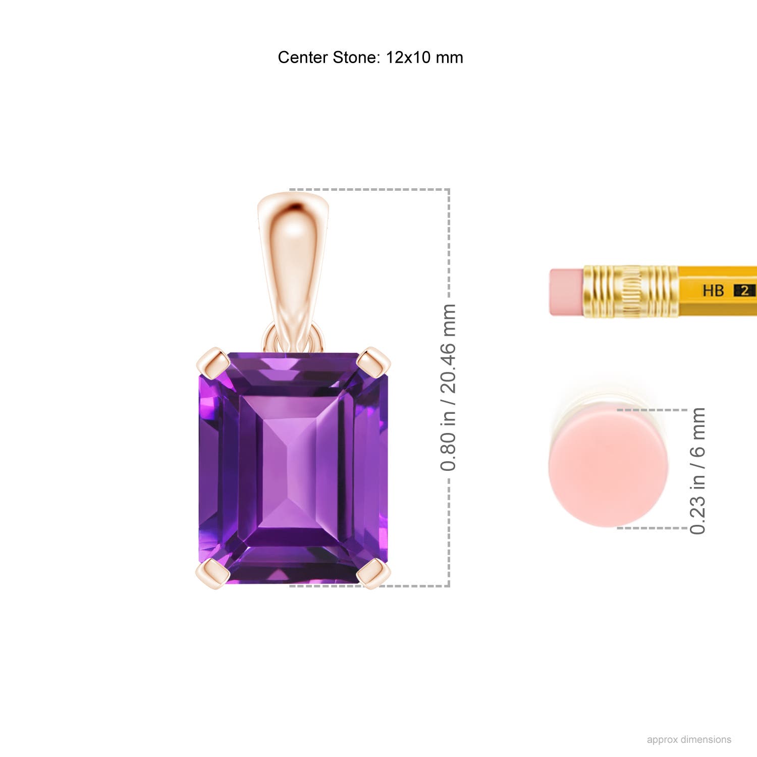 AAAA - Amethyst / 5.3 CT / 14 KT Rose Gold