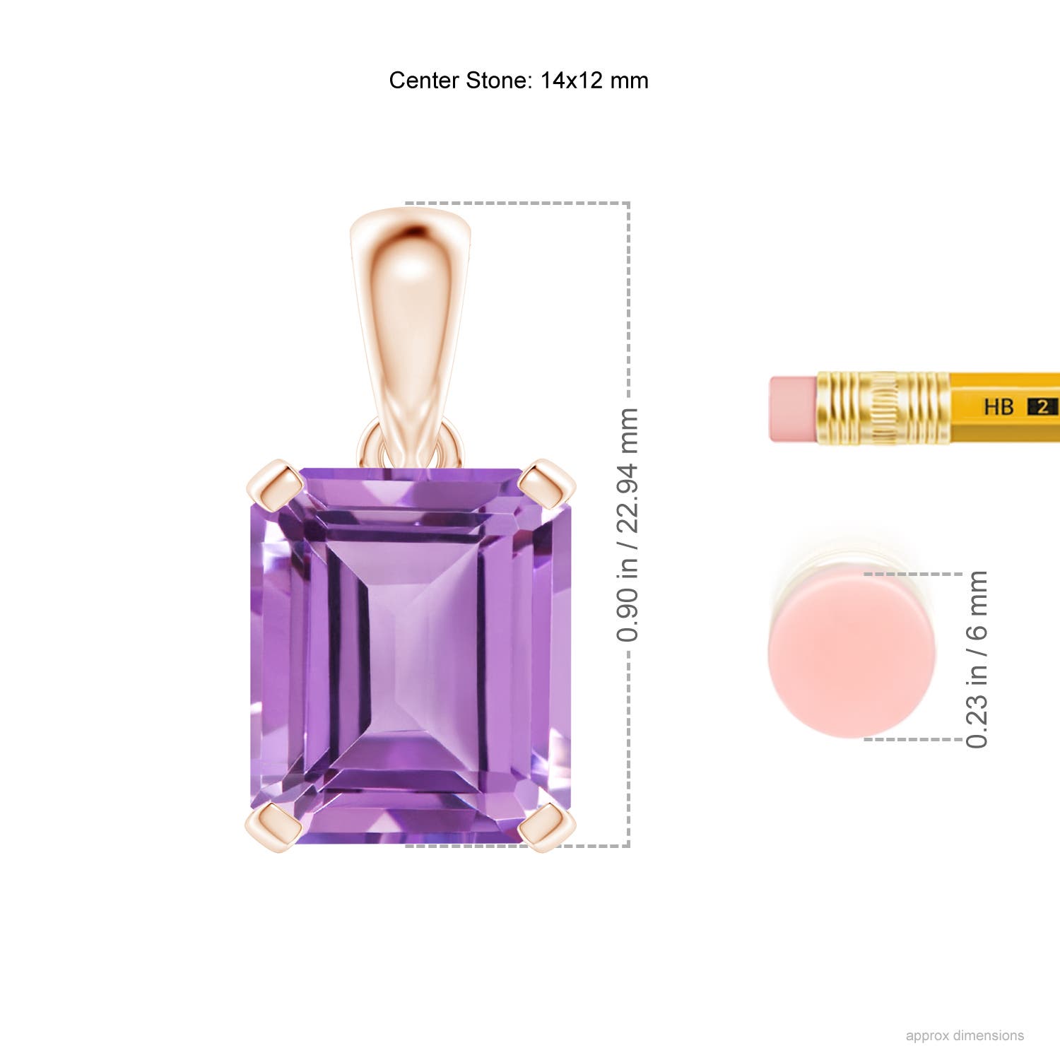 A - Amethyst / 9.6 CT / 14 KT Rose Gold