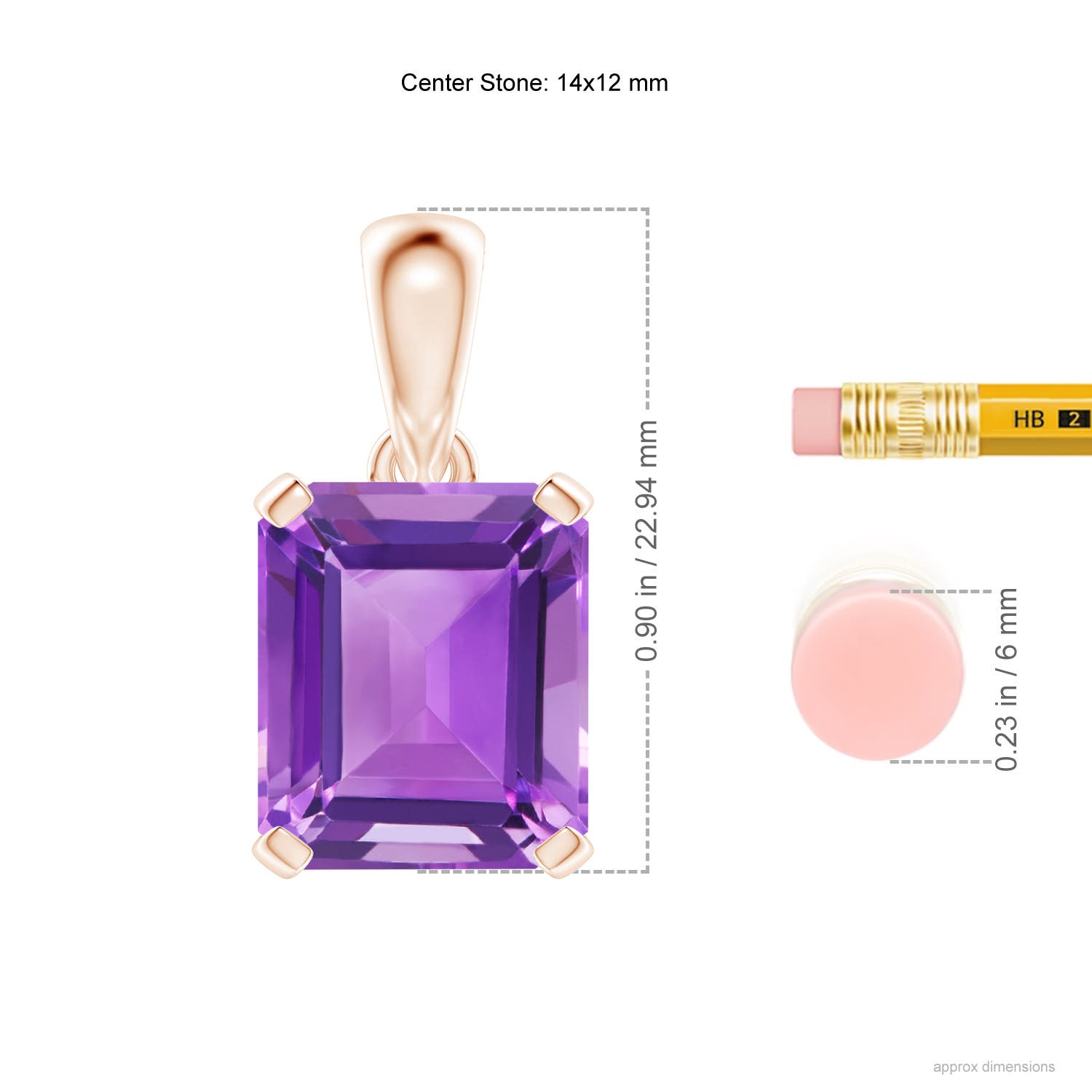 AA - Amethyst / 9.6 CT / 14 KT Rose Gold