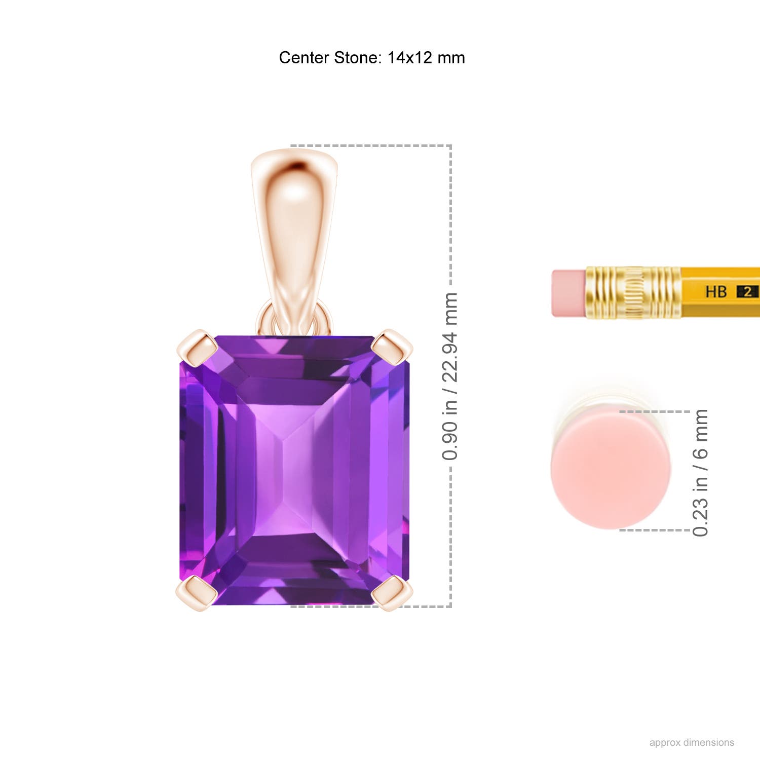 AAA - Amethyst / 9.6 CT / 14 KT Rose Gold