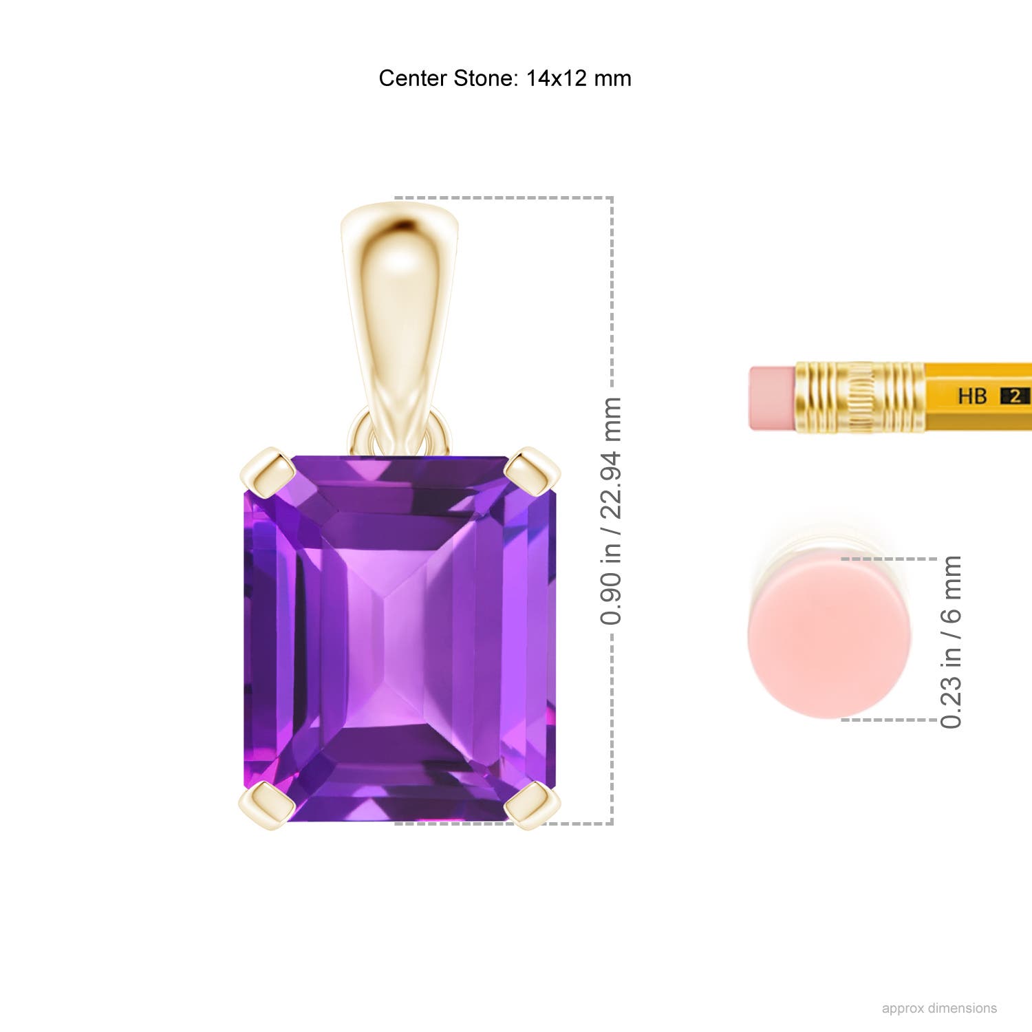 AAA - Amethyst / 9.6 CT / 14 KT Yellow Gold